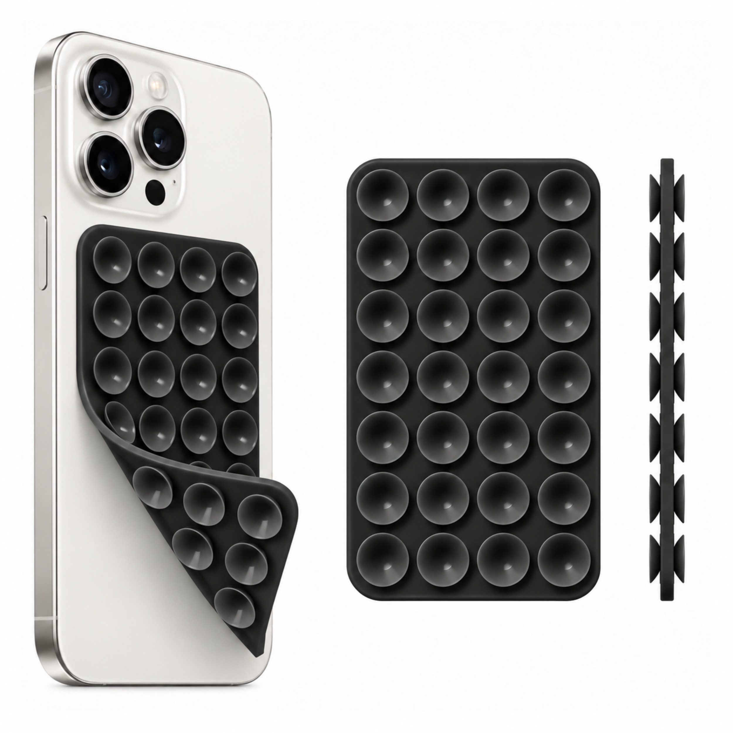 PlugUp Popsockets Silikon-Handyhalterung mit Saugnäpfen für Smartphones, (Spar-Set, 2-tlg., 2er-Set, Universelle Silikon-Handyhalterung für Smartphones im 2er-Set)