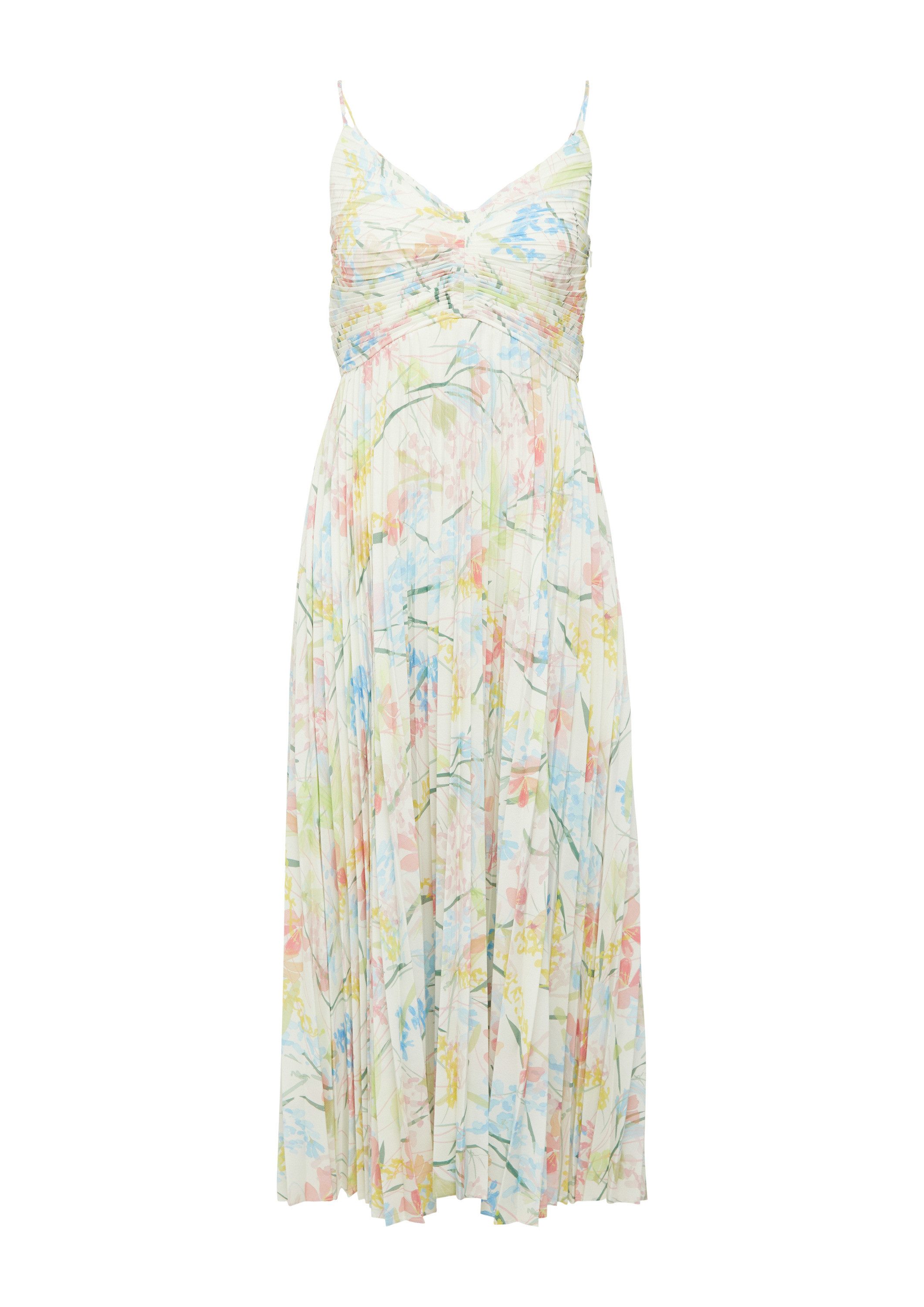 comma Midikleid Kleid Florales Midikleid mit Rückenausschnitt günstig online kaufen