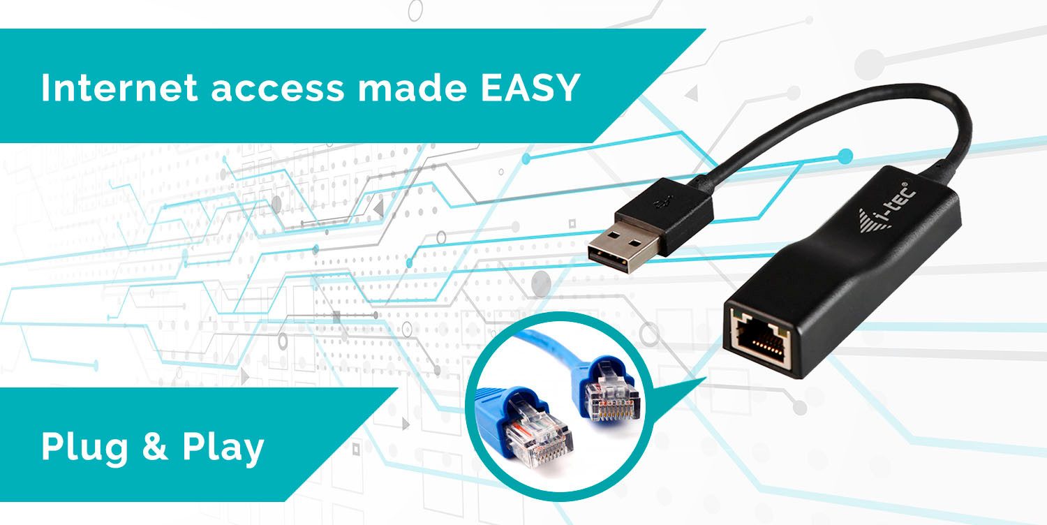 I-TEC USB Fast Ethernet Adapter Netzwerkkarte USB-Adapter RJ-45 (Ethernet) zu USB 2.0