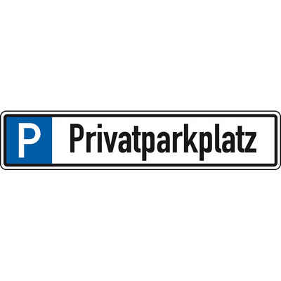 König Werbeanlagen Hinweisschild Reservierung Privatparkplatz, mit Befestigungsset 1, 520x110mm