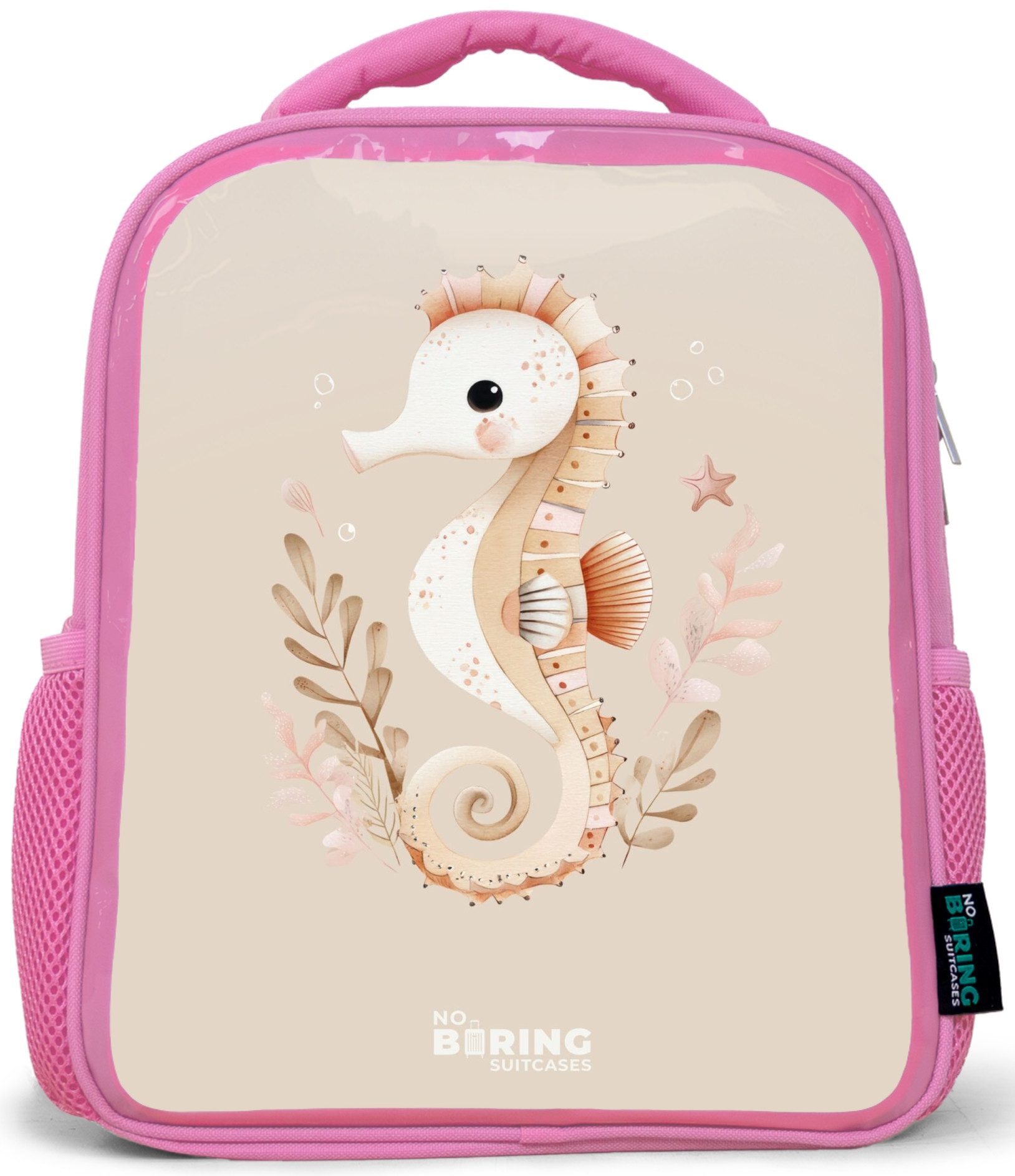 Rucksack Rosa - Rosa Seepferdchen zwischen Meerespflanzen