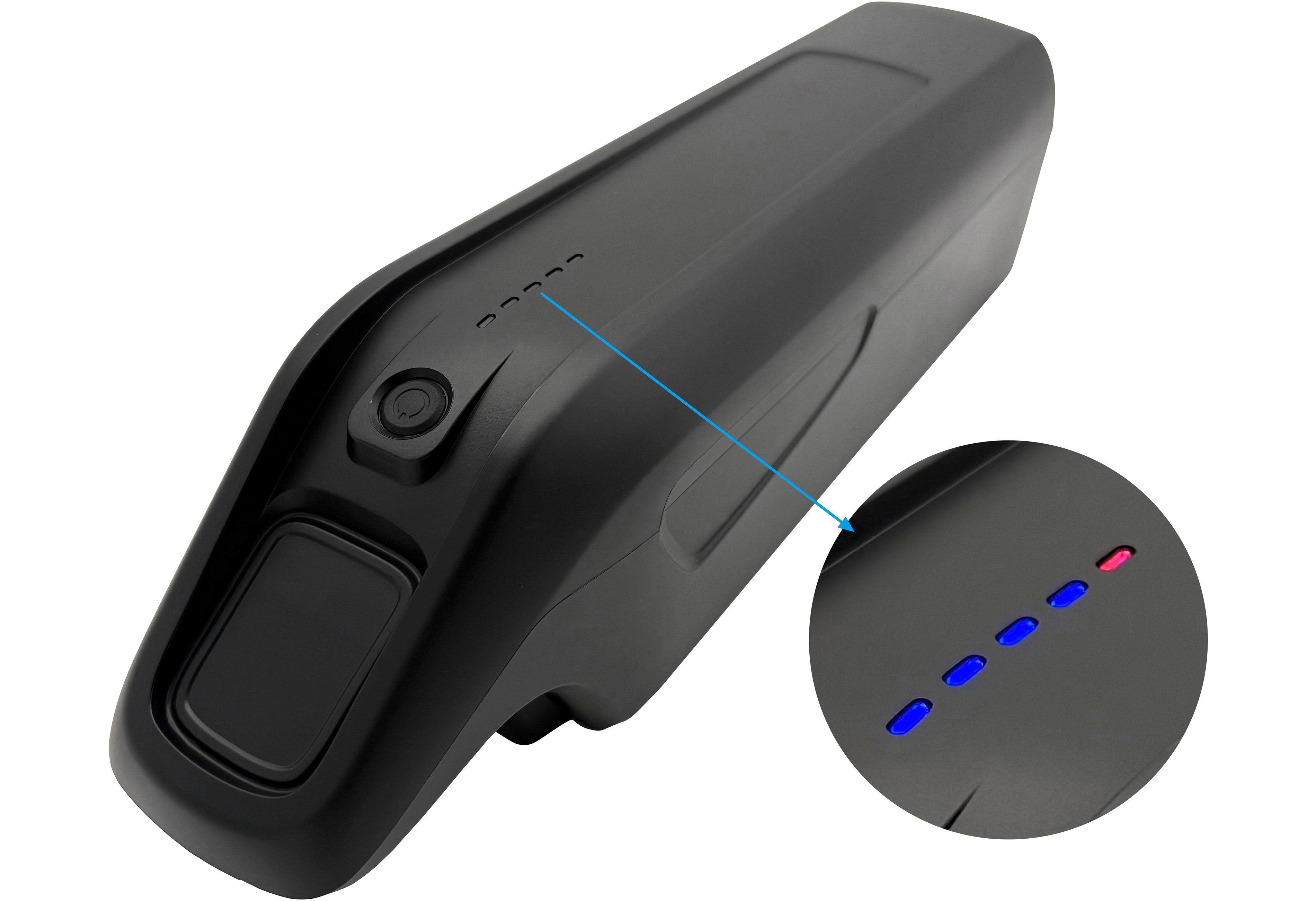 PowerSmart ZZ131304 STC-8208LD E-Bike Akku für AEG DownTube mit 3A Ladegerät Li-ion 12800 mAh (48 V)