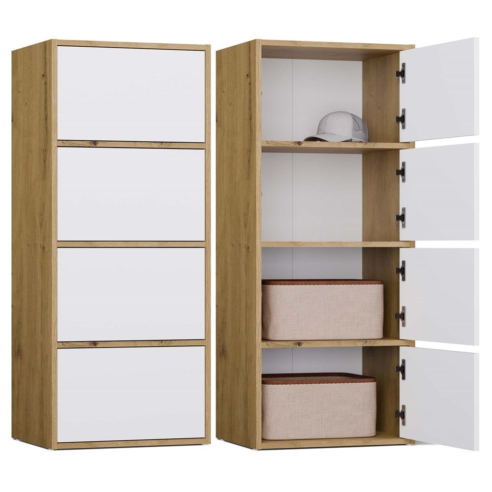 MAGOWA Kommode ALMA moderne Kommode mit TIP-ON System (perfekt kombinierbar), Höhe: 119 cm - Breite: 50 cm - Tiefe: 40 cm