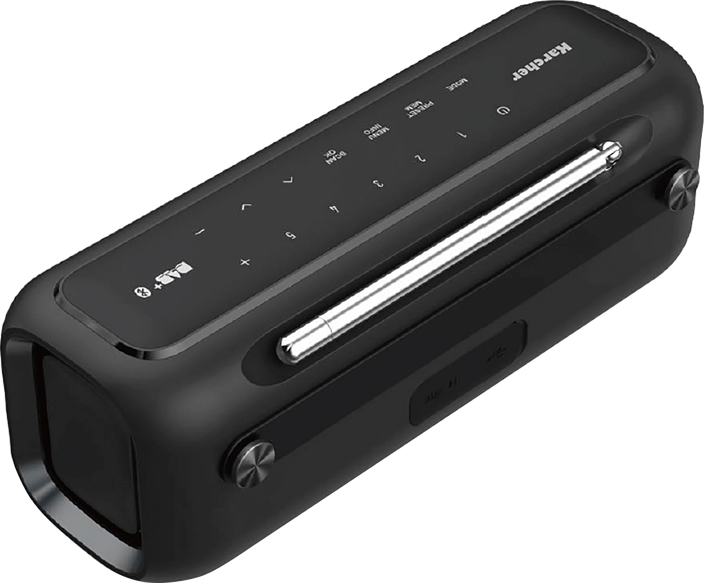 Karcher DAB Go Bluetooth Lautsprecher Digitalradio (DAB) (Digitalradio (DAB), UKW mit RDS, 5 W, Bluetooth-Speaker mit Trageschlaufe, Bluetooth, Stereo, Farbdisplay)