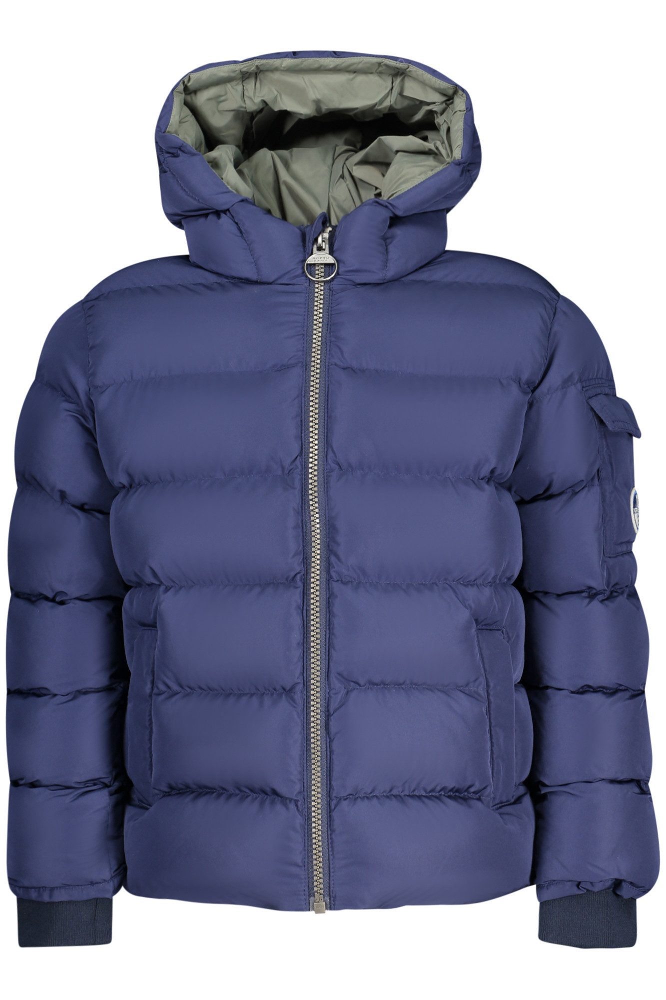 North Sails Outdoorjacke Blaue Kinder Pufferjacke mit Kapuze und Taschen - Ozean Positiv