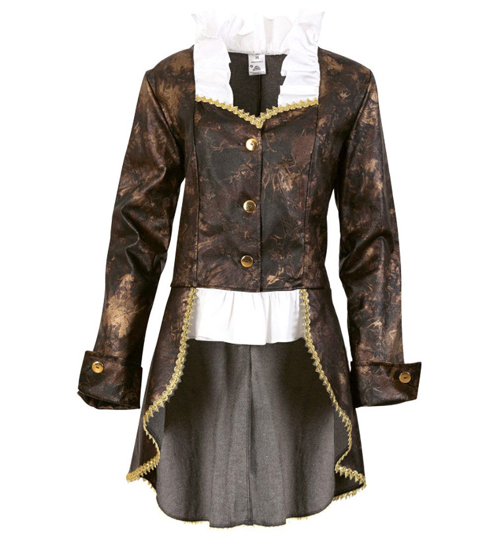 Fries Kostüm Damen Steampunk Kostüm Jacke Leonore mit Hemdeinsatz Karneval