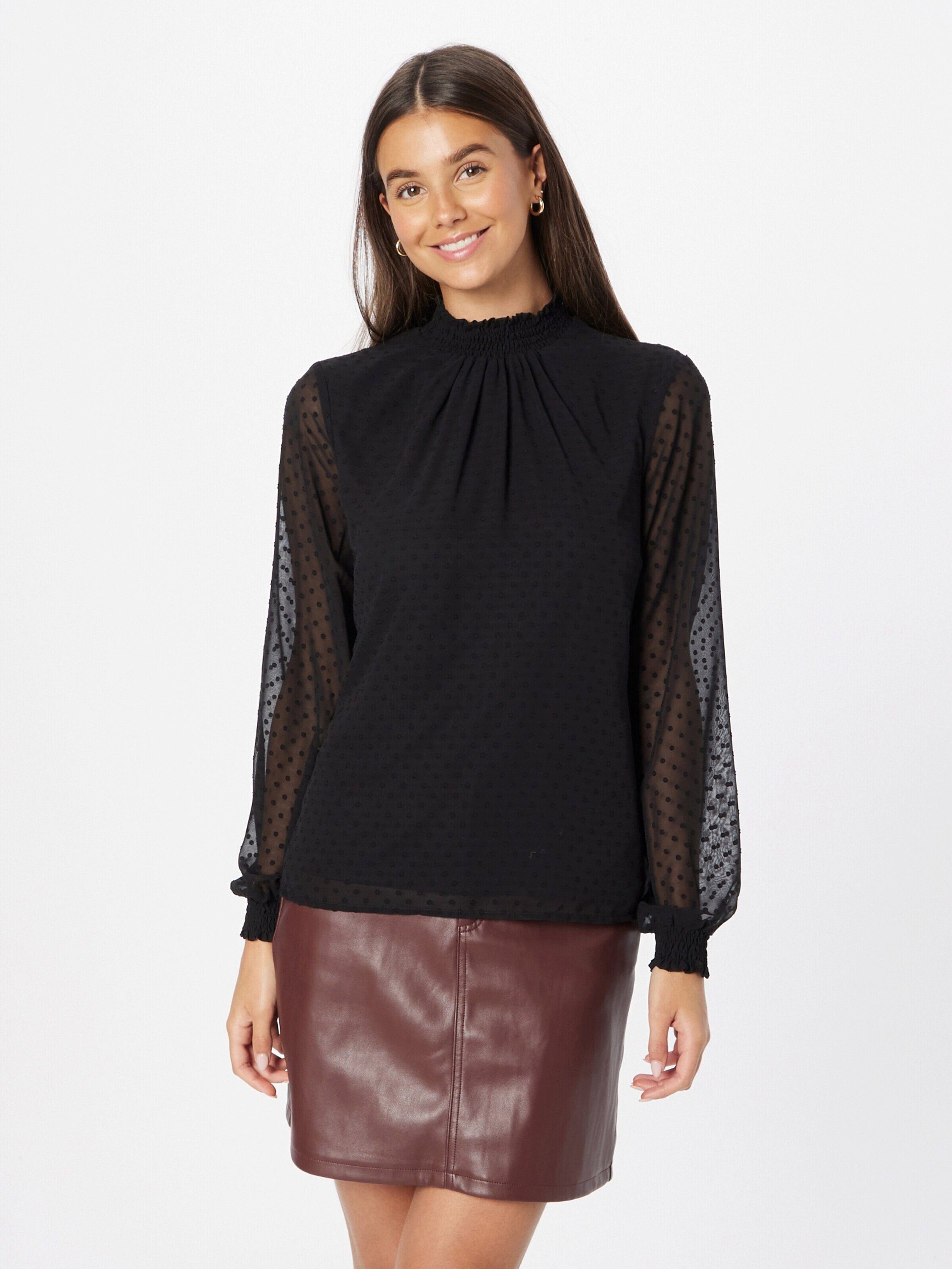 Vila Langarmbluse DOBBY (1-tlg) Drapiert/gerafft günstig online kaufen