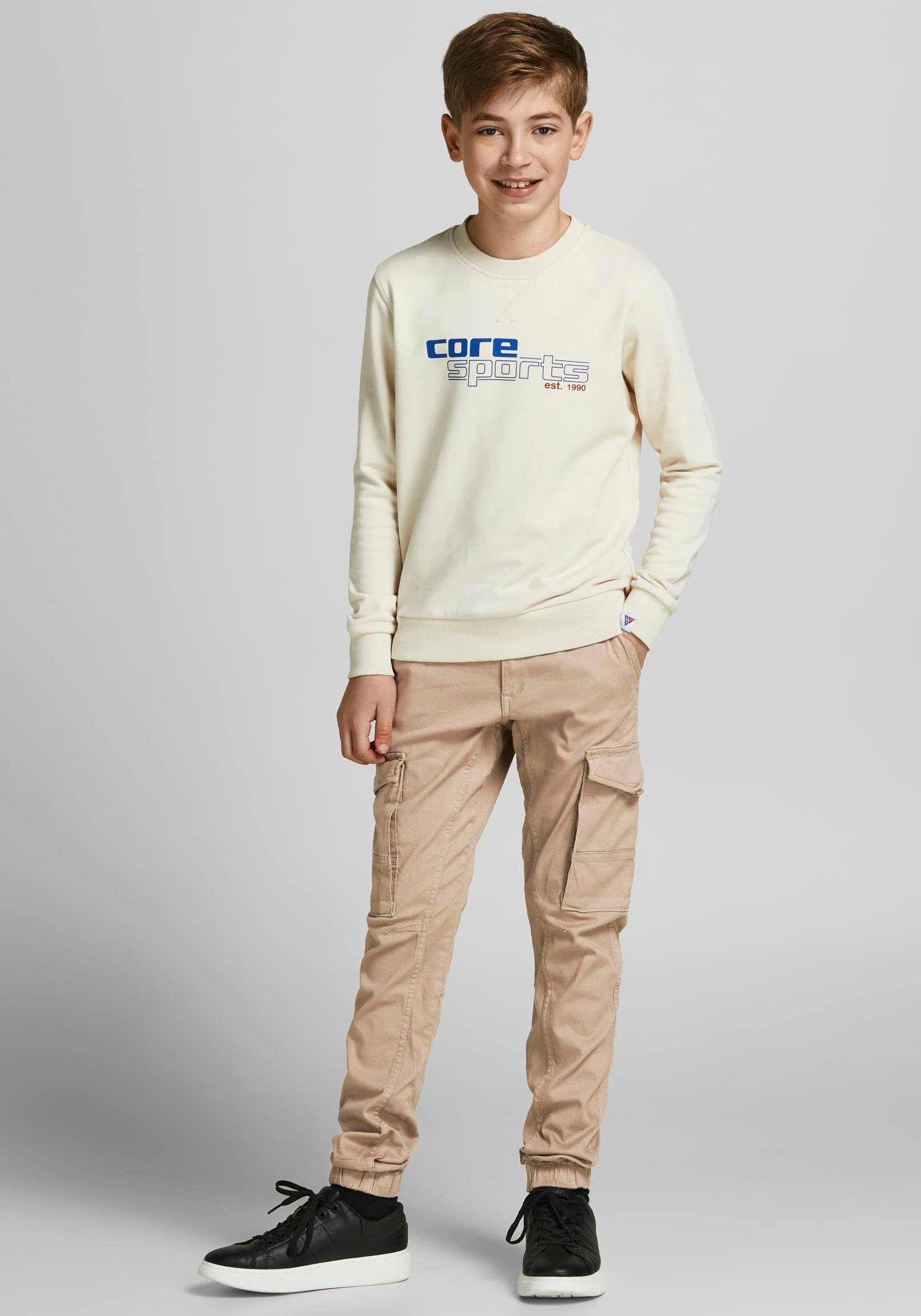Jack & Jones Junior Cargohose JPSTPAUL JJFLAKE 1075 CROCKERY NOOS JNR