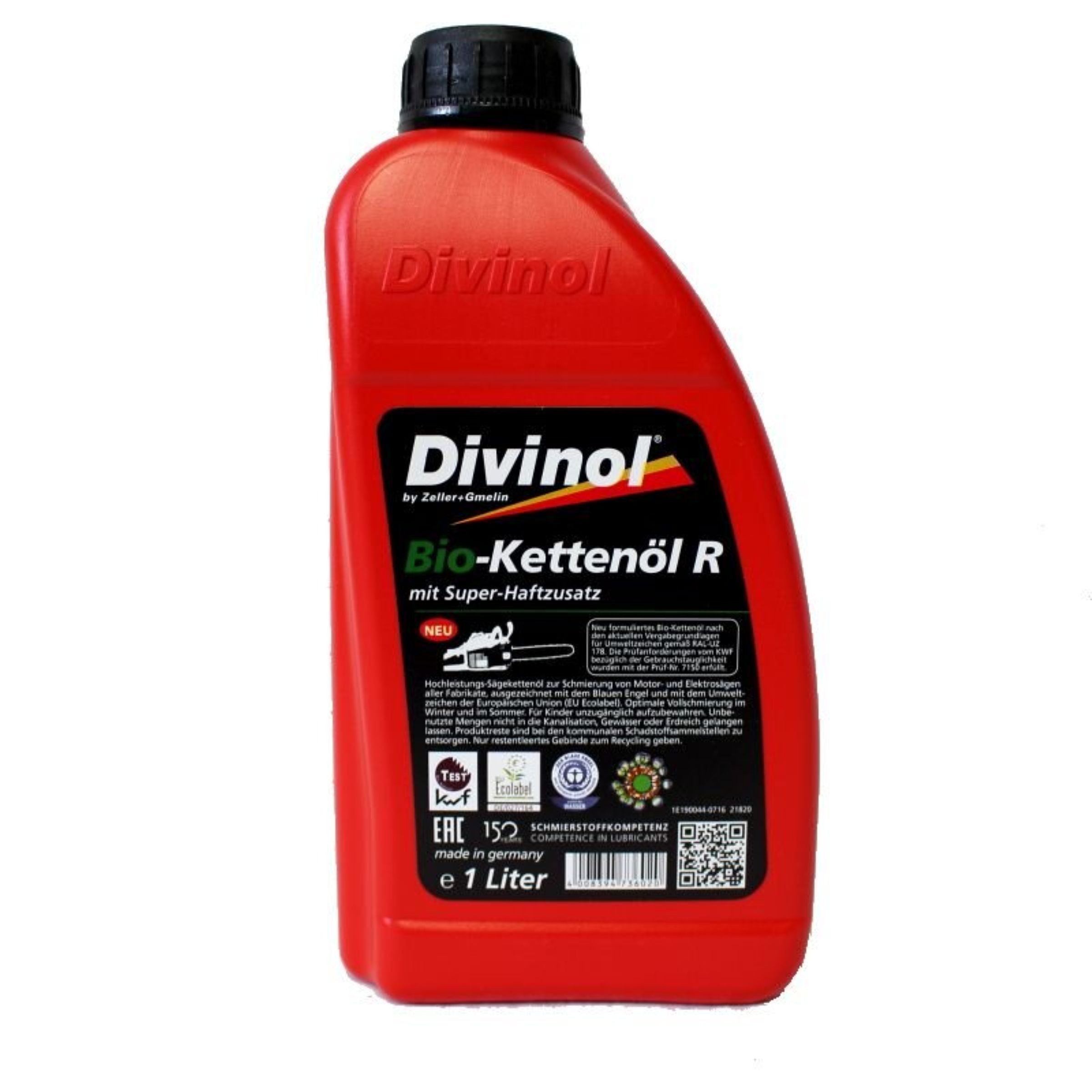 Zeller Kettenöl Divinol Bio Kettenöl R Motorsägenöl mit super Haftzusatz 1 Liter 21820, 1000 ml