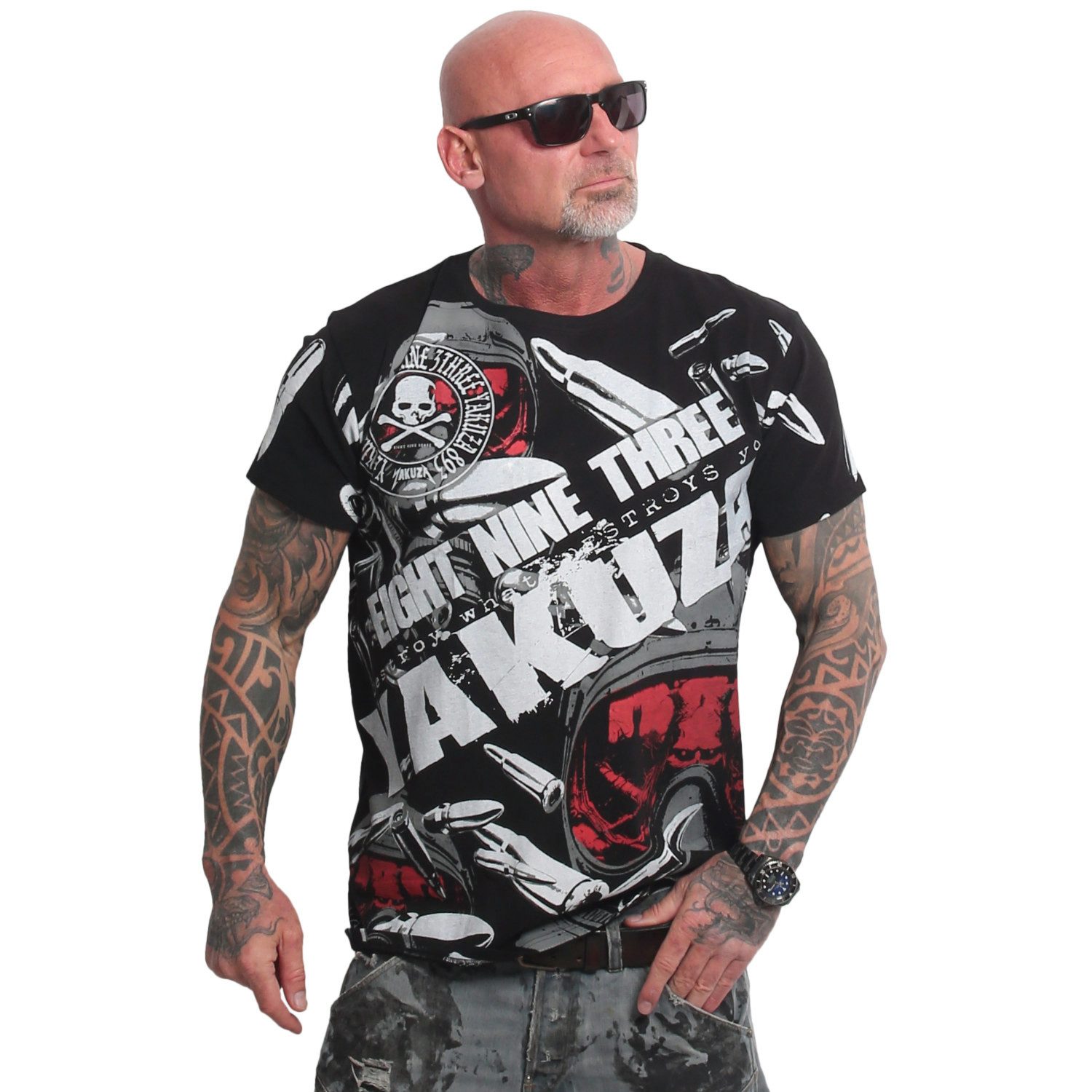 YAKUZA T-Shirt Danger Allover