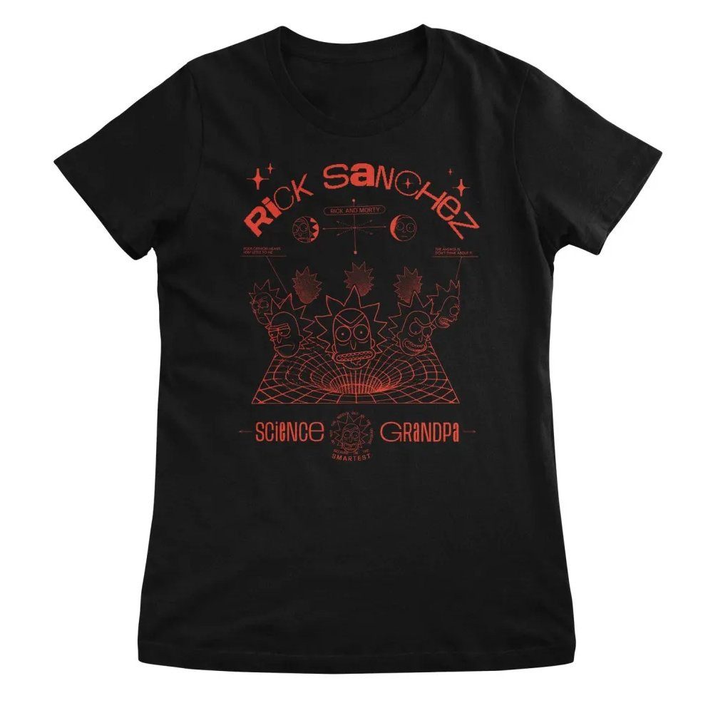 Rick and Morty T-Shirt Rick Sanches Science Grandpa Girly Tee
