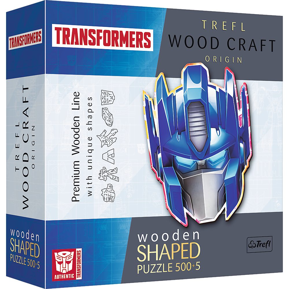 Trefl Puzzle Sonderform Transformers 500+5 Teile Holzpuzzle, 500 Puzzleteile, Made in Europe