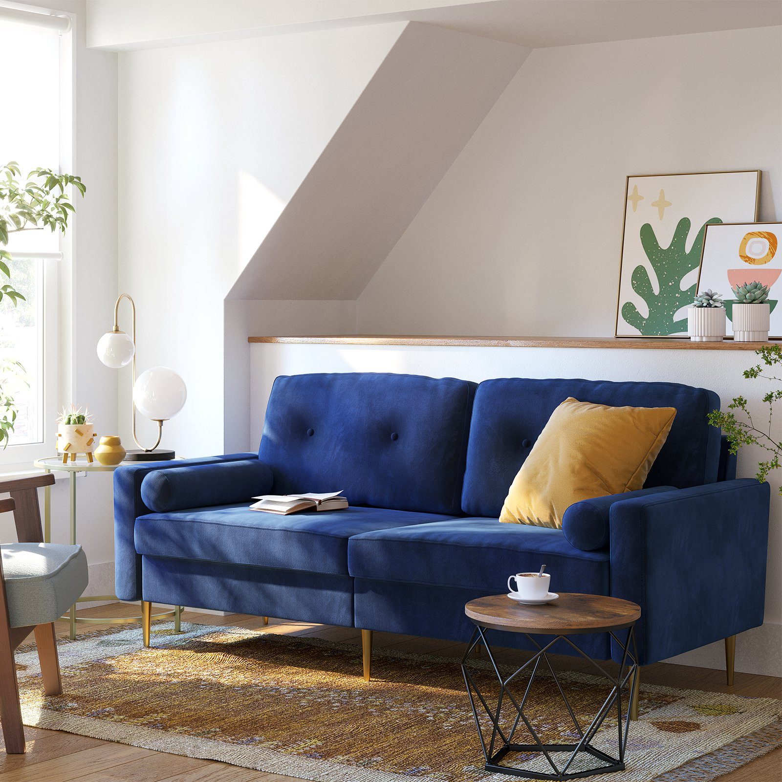 Sofa 3-Sitzer LCS001G01 LCS001P01 LCS001Q01 von VASAGLE - Einrichtungsvorschlag