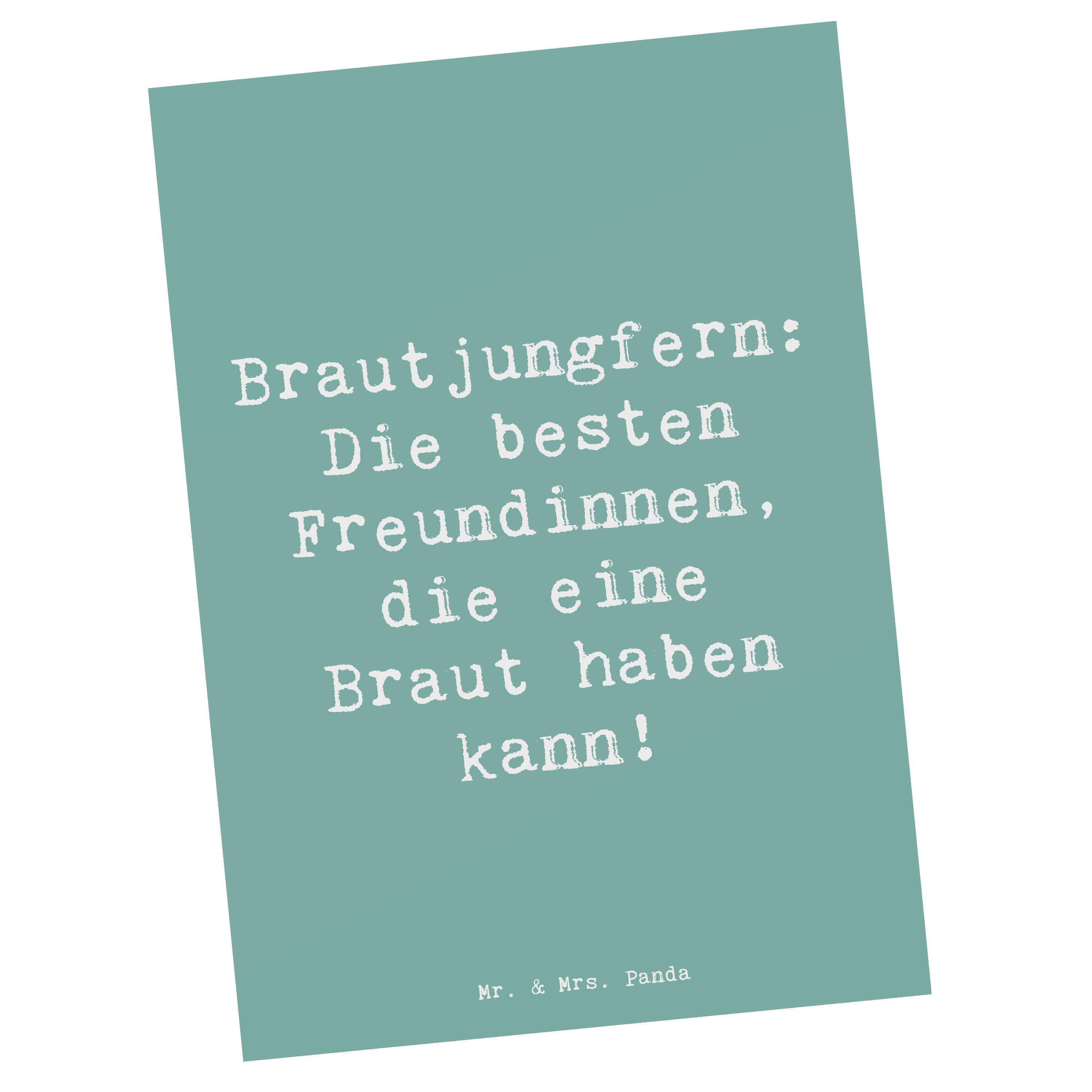 Postkarte Beste Brautjungfern - Meeresbrise - Geschenk, Hochzeitsreise, Hochzei