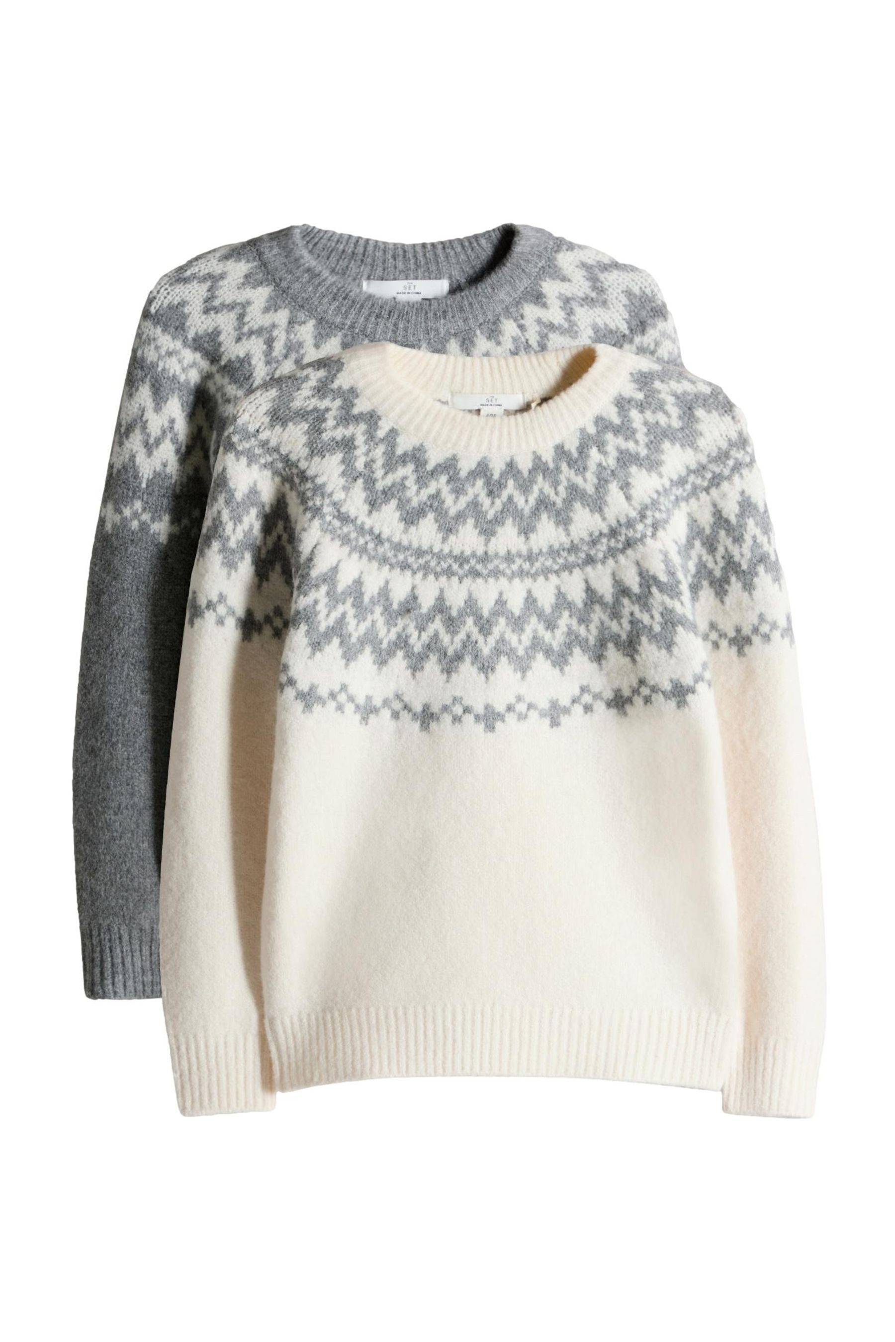 The Set Norwegerpullover The Set Unisex Kids Fairisle-Pullover, 2er-Pack (2-tlg)