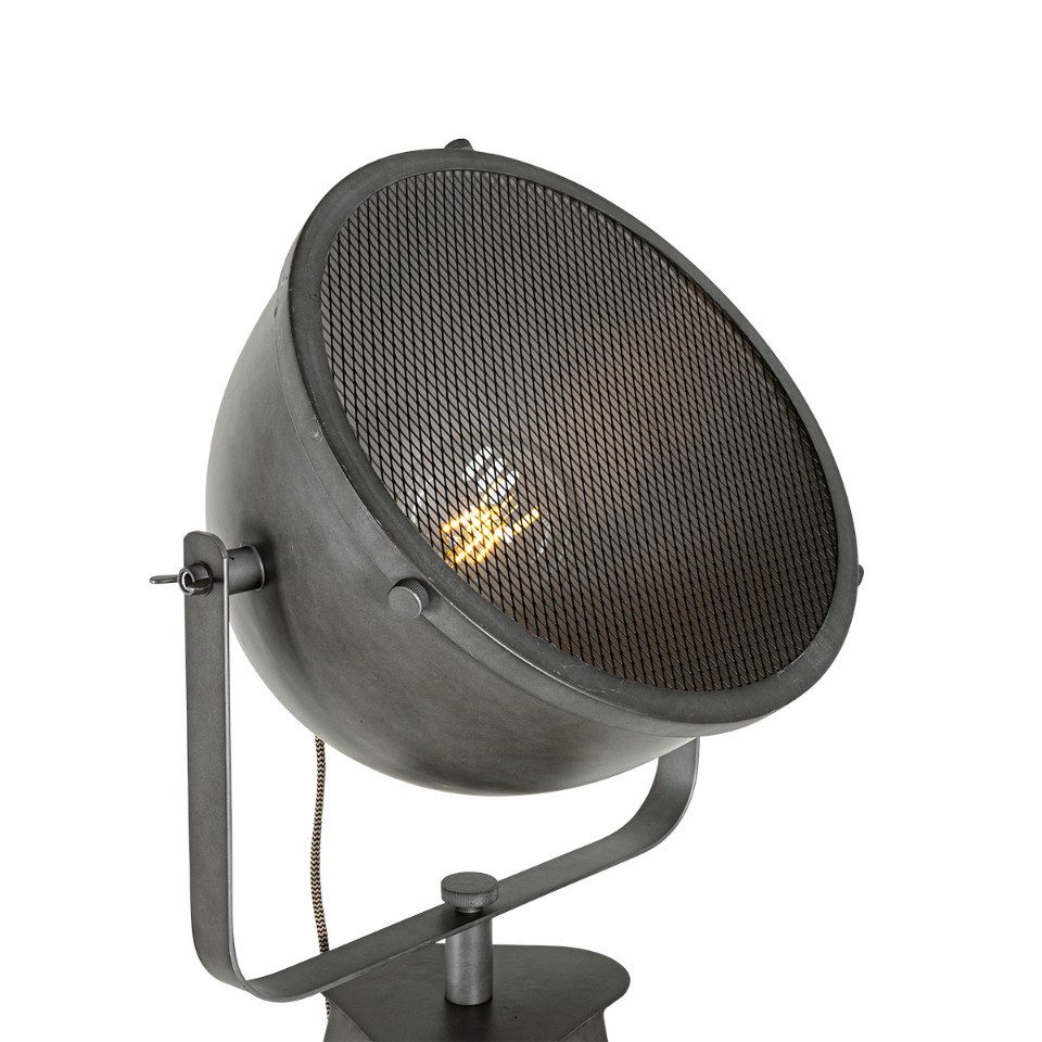 Qazqa Stehlampe Emado, ohne Leuchtmittel, Warmweiß, QAZQA Stehlampe, e27, Grau, Stahl, Industrie