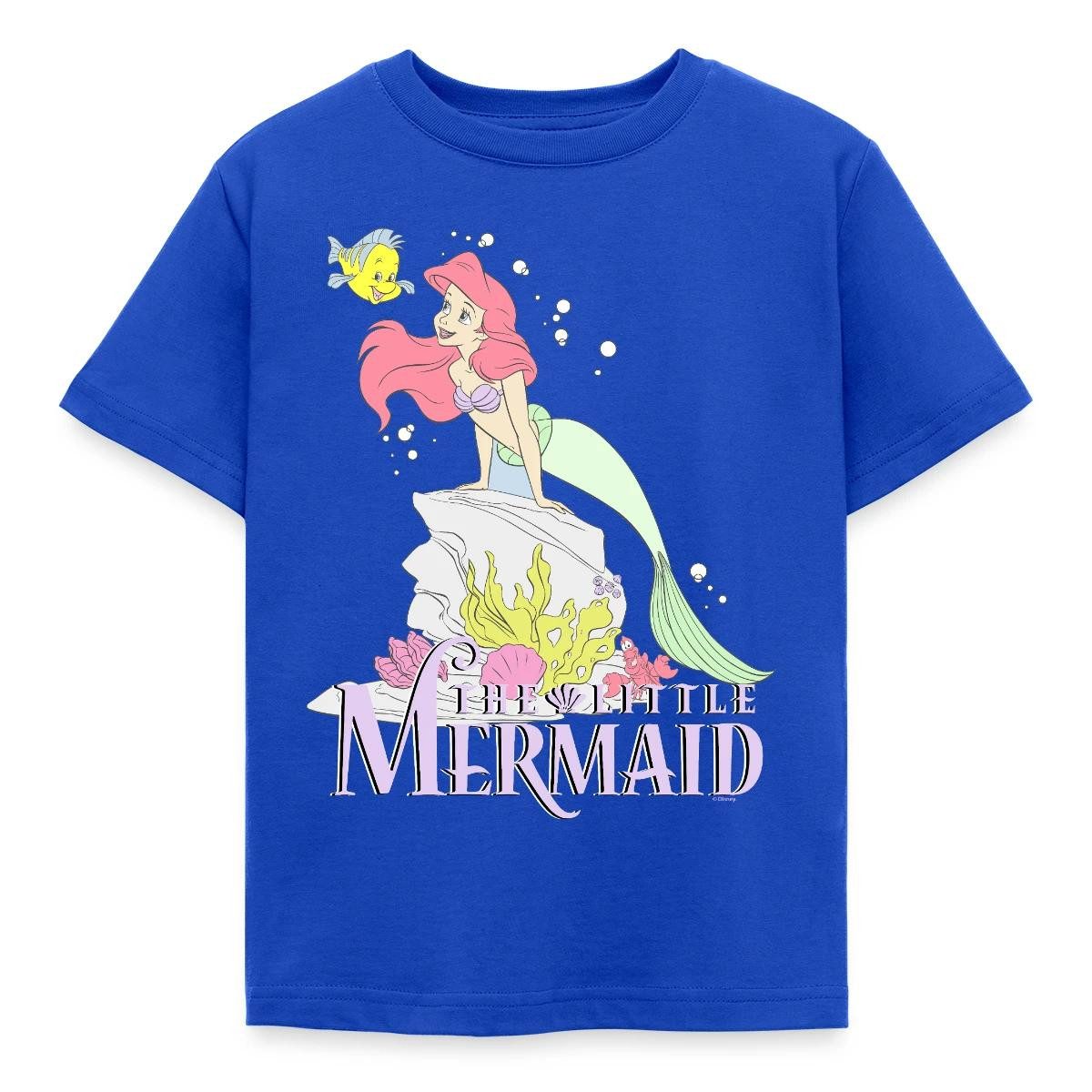 T-Shirt Arielle Die Kleine Meerjungfrau Auf Felsvorsprung Kinder T-Shirt