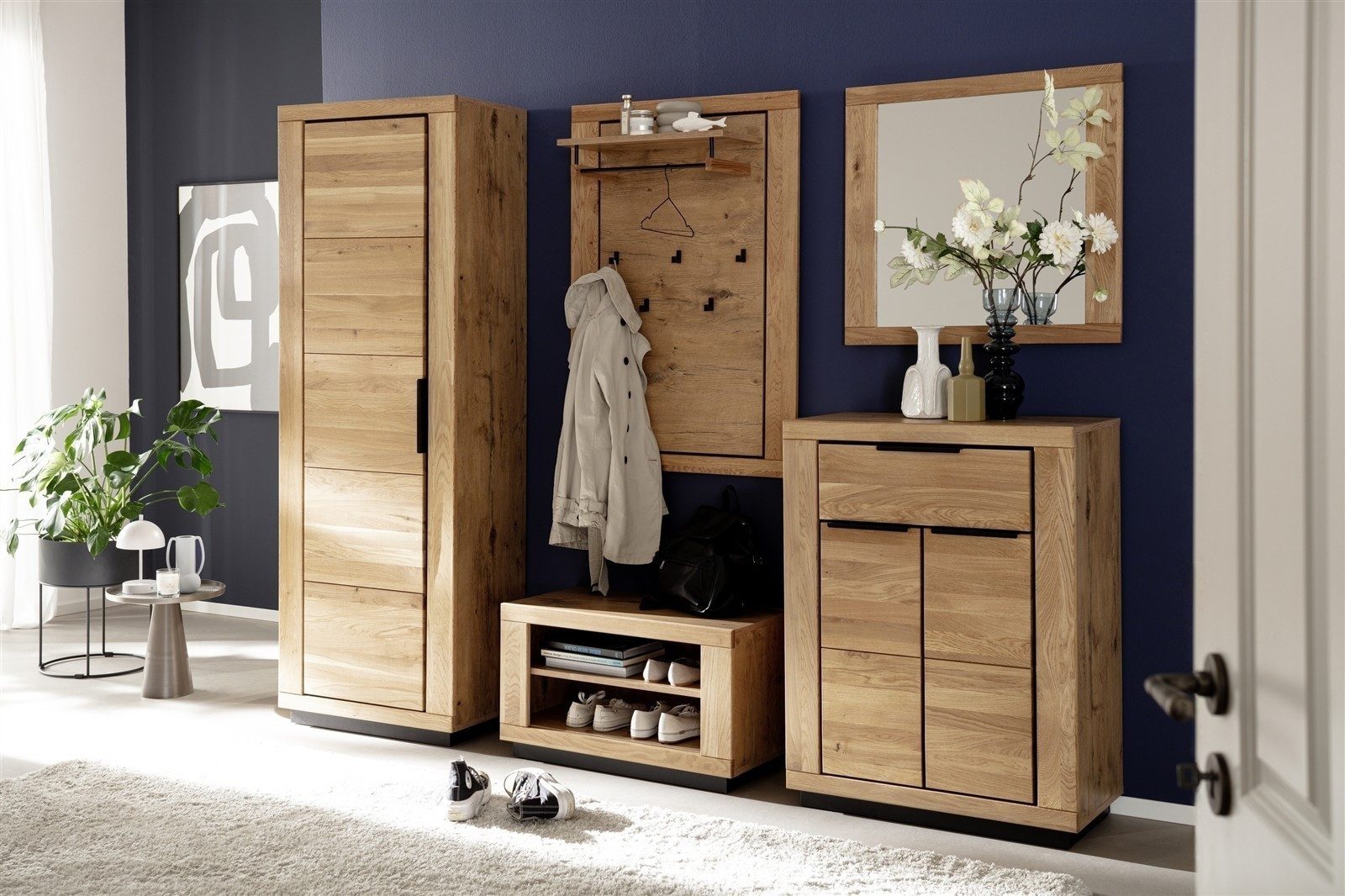 freiraum Garderoben-Set Greno, (5-teilig) Massivholzfront - Teilmassiv - 230x200,5x40 (BxHxT)