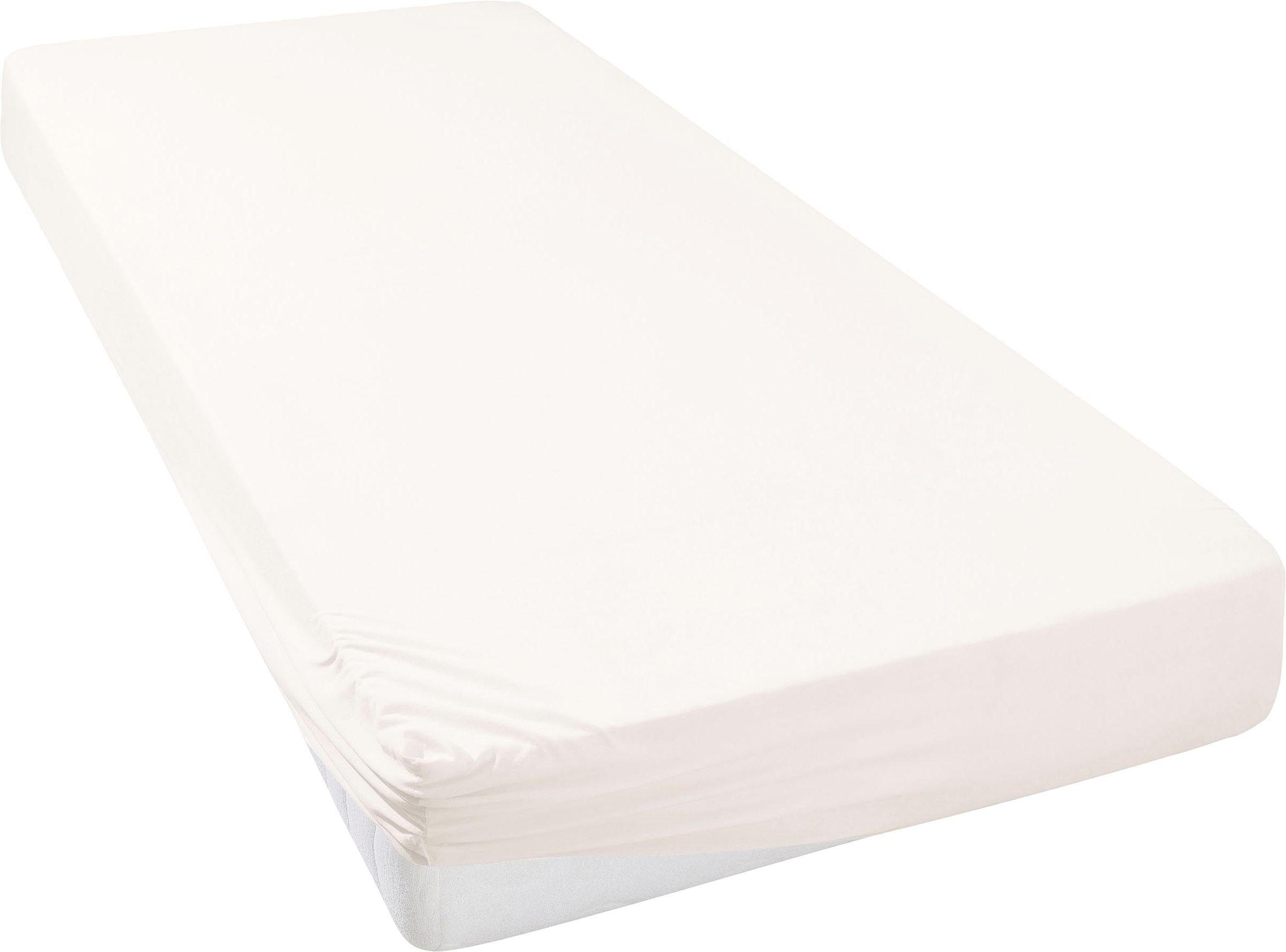 OTTO home Spannbettlaken SOUCY aus Baumwolle mit Elasthan, 160 g/m², Jersey-Elasthan, Gummizug: rundum, (1 Stück), Premium Bettlaken für Matratzen bis 30 cm Höhe, optimale Passform