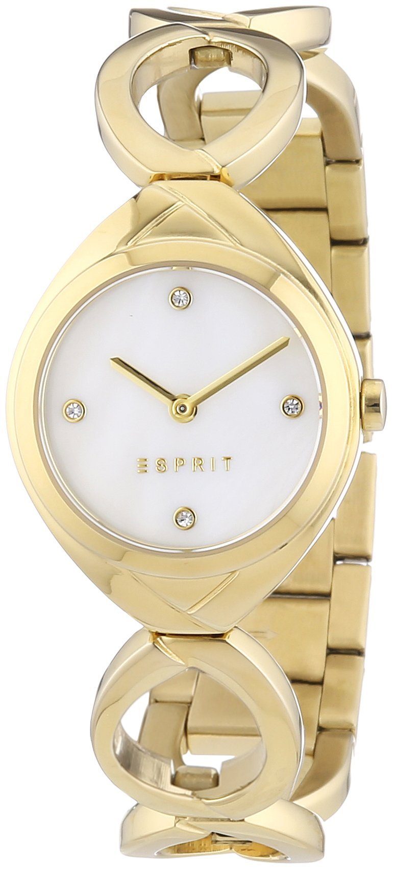 Esprit Quarzuhr, Damen-Armbanduhr Analog Quarz Edelstahl beschichtet ES108072002