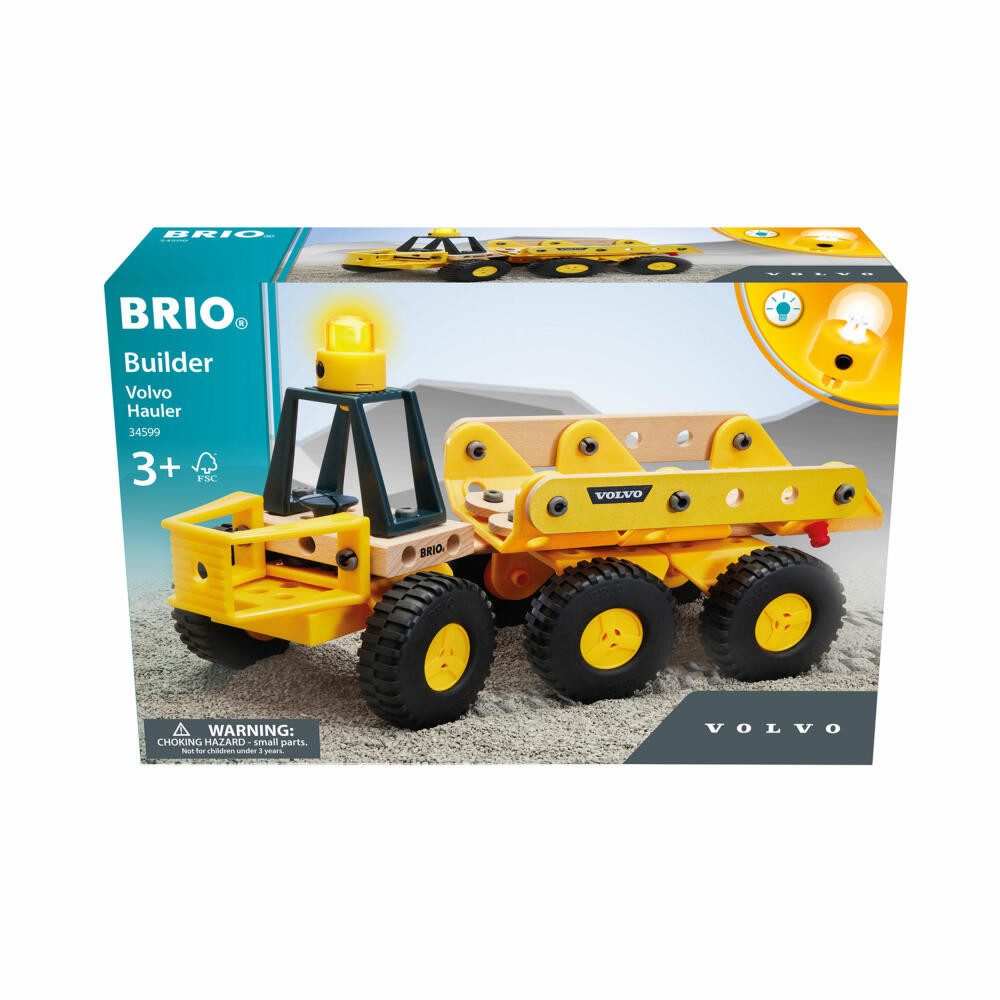 BRIO® Builder Volvo Muldenkipper Konstruktions-Spielset, (55 St)