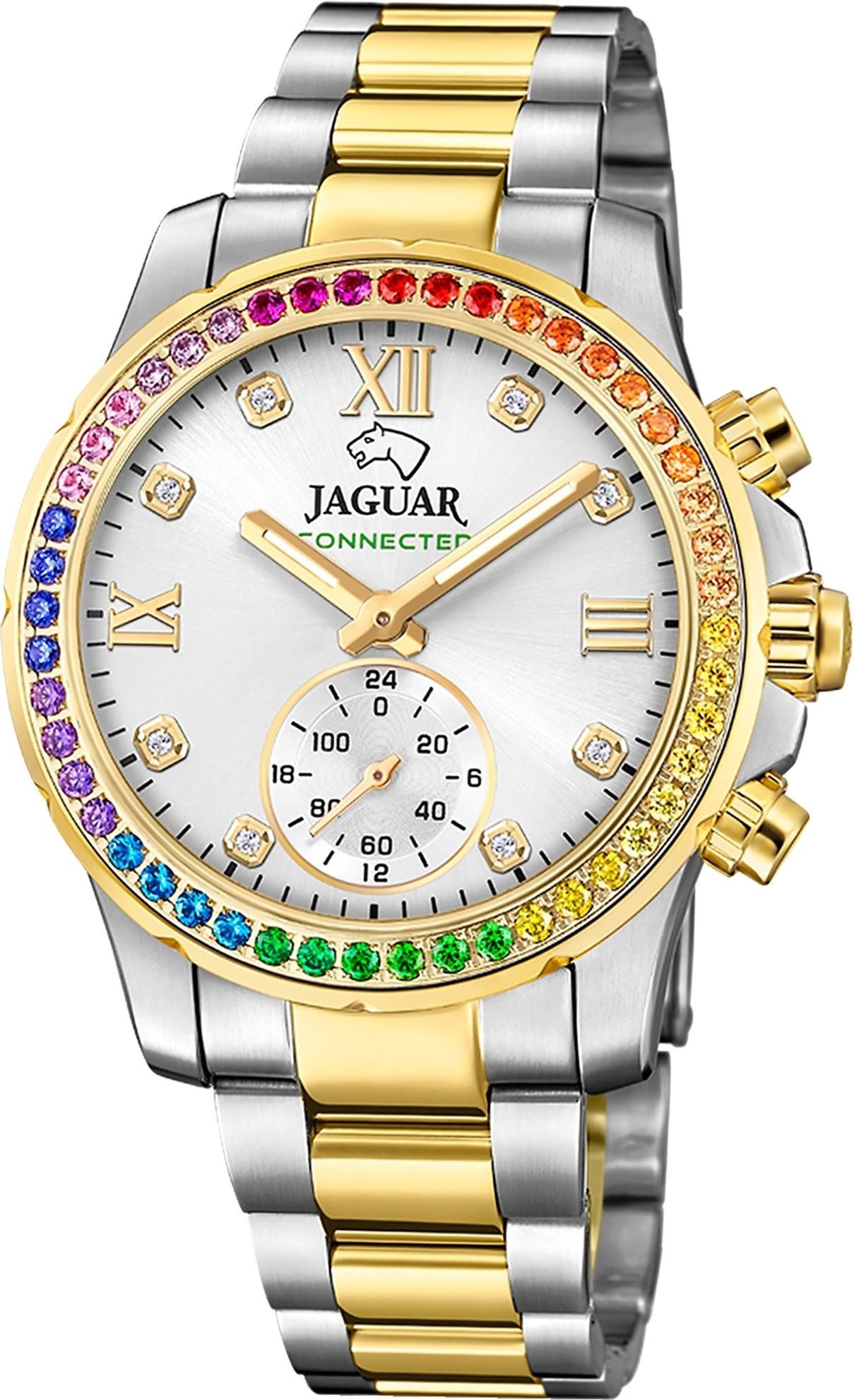 Multifunktionsuhr Jaguar Damenuhr Edelstahl silber gold