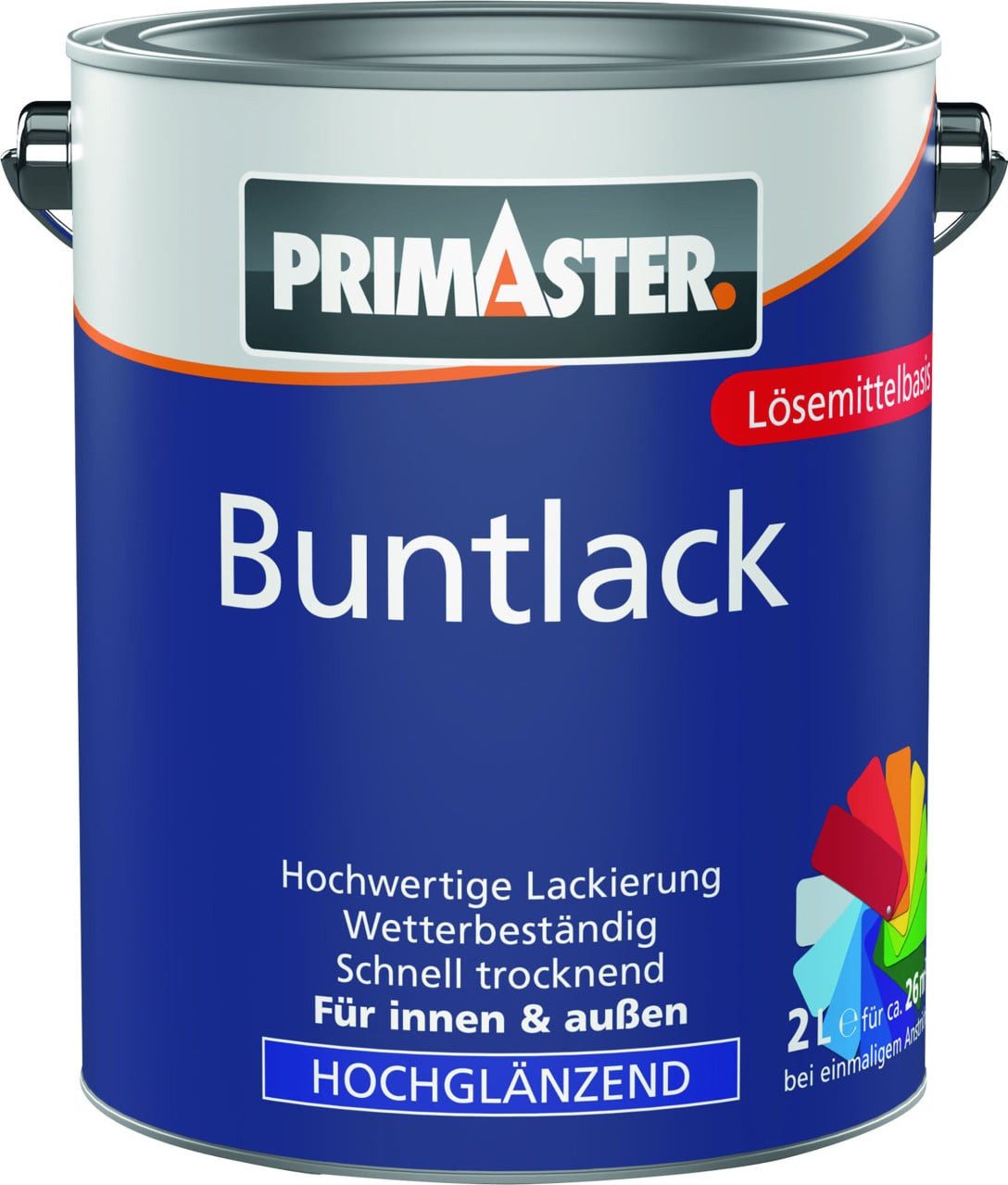 Primaster Acryl-Buntlack Primaster Buntlack 2 L silbergrau hochglänzend
