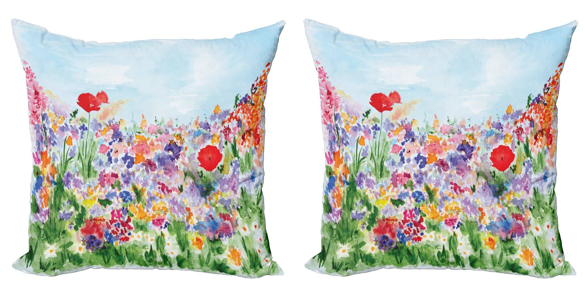 Abakuhaus Digitaldruck, Kissenbezüge Modern Stück), Accent Doppelseitiger (2 Sommer-Blüte Blumen
