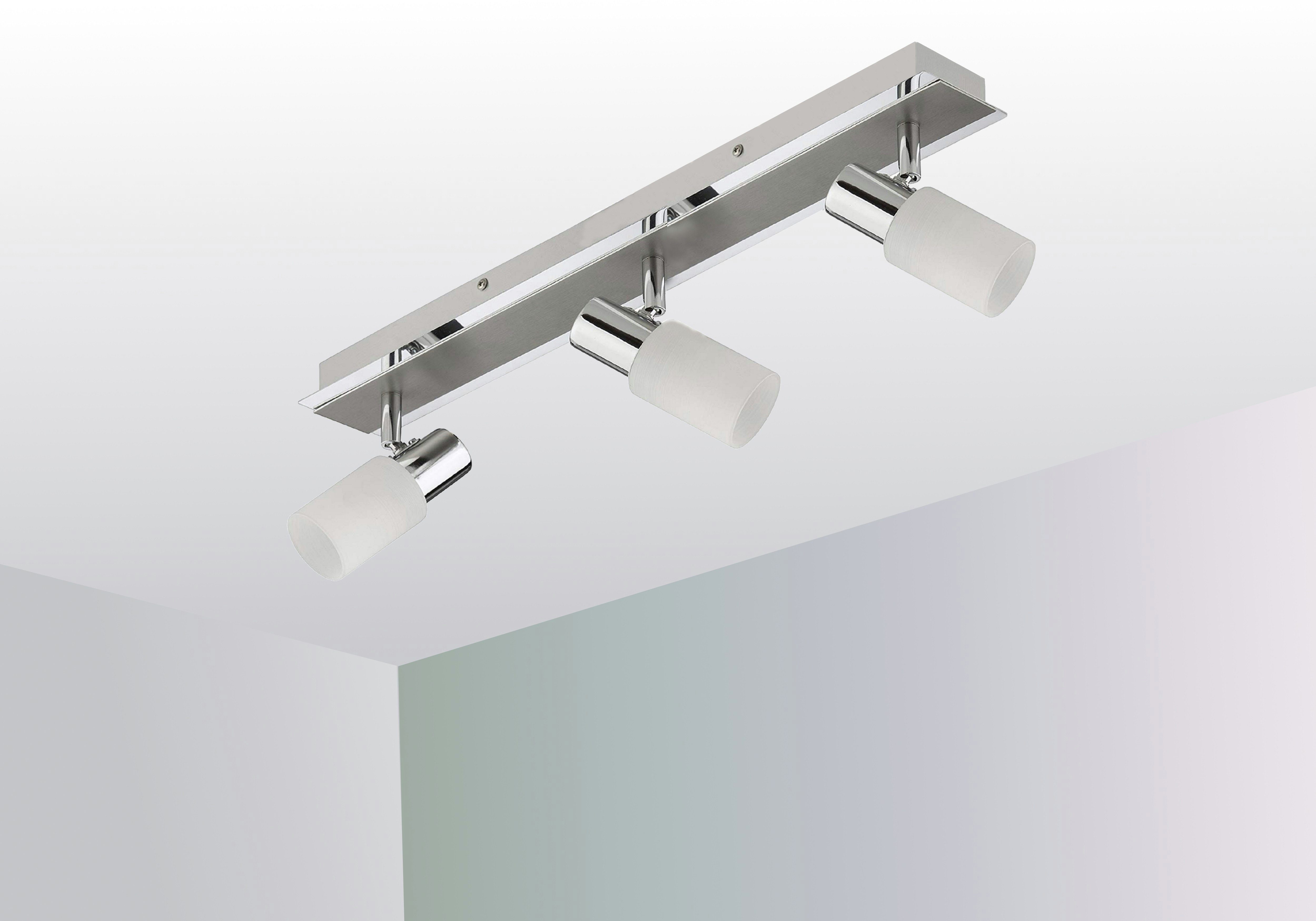 TRANGO LED Deckenleuchte, 3-flammig 2007-38 LED Deckenleuchte Chrom-Optik & günstig online kaufen