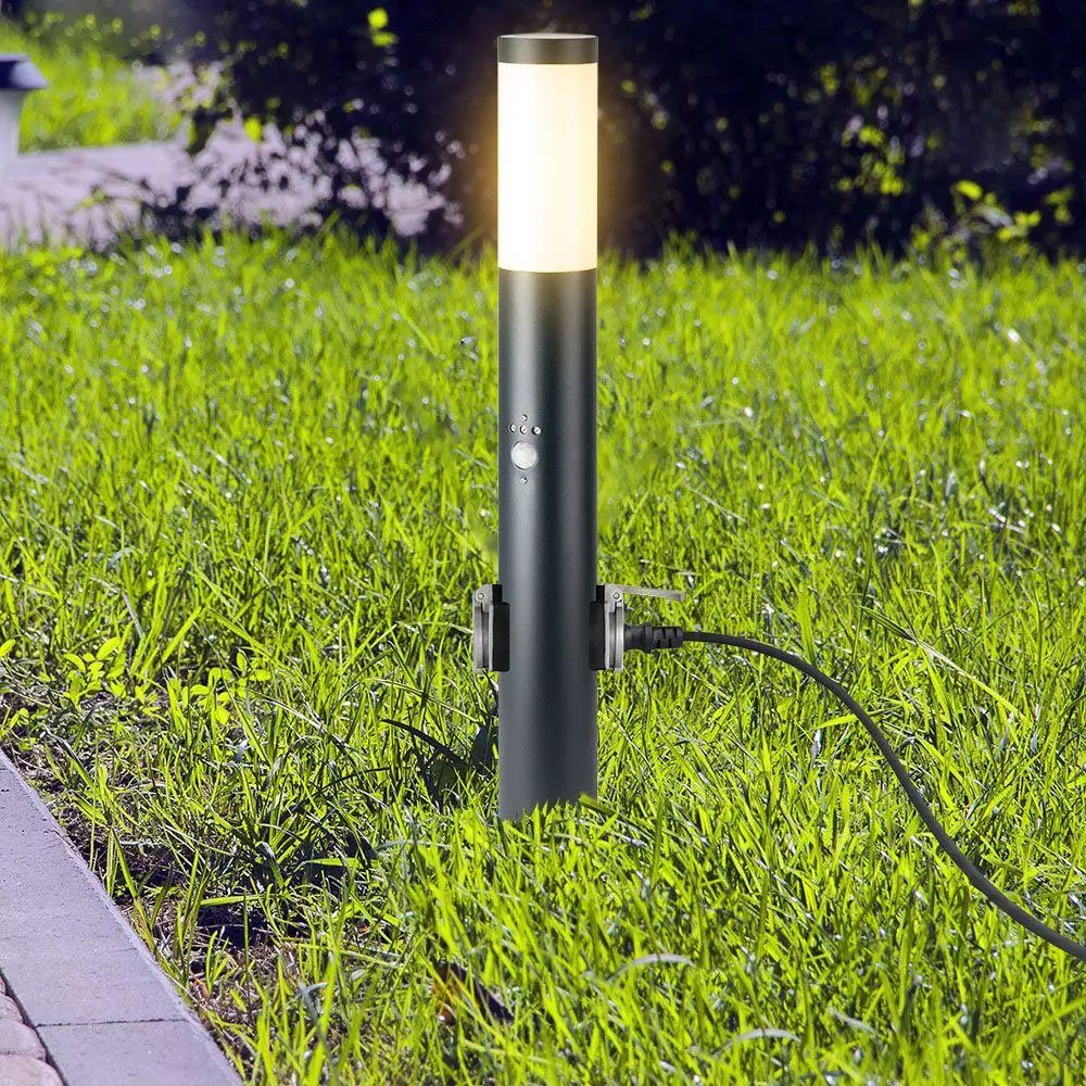 Sockelleuchten, Steh Leuchtmittel Garten Steckdosen Leuchte inklusive, Außen nicht Globo Bewegungsmelder Beleuchtung