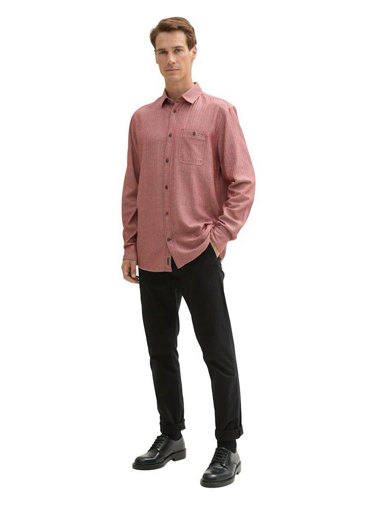 TOM TAILOR Langarmhemd Langarm Business Hemd für Herren (1-tlg) günstig online kaufen