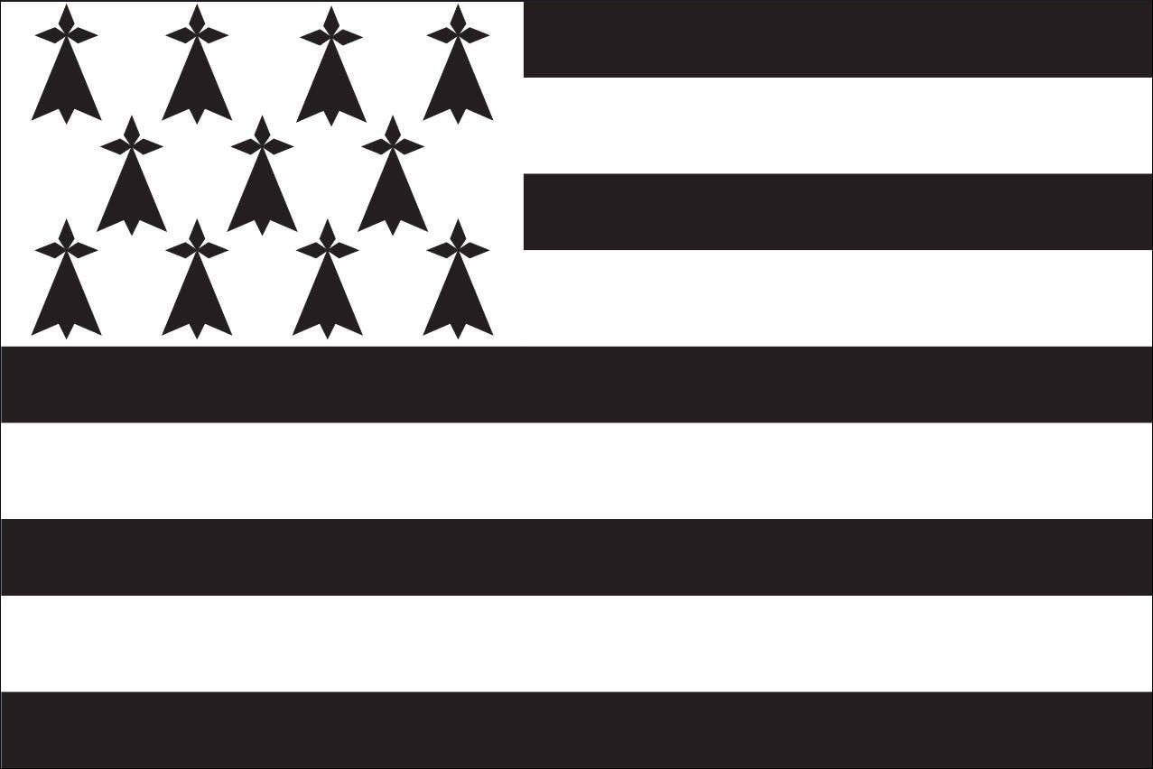 flaggenmeer Flagge 120 Bretagne g/m² Querformat