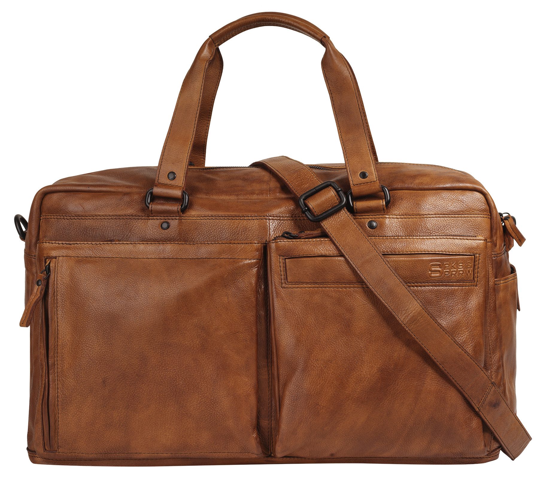 Spikes & Sparrow Reisetasche, echt Leder