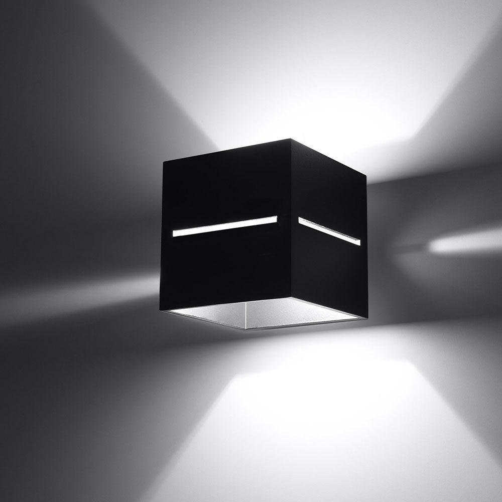 nicht Leuchtmittel Aluminium etc-shop Wandlampe UP Würfel Esszimmer DOWN Wandleuchte, inklusive, Wandleuchten Spot Design