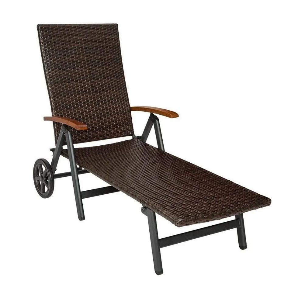 Divit Gartenliege Sonnenliege auf Rollen günstig online kaufen