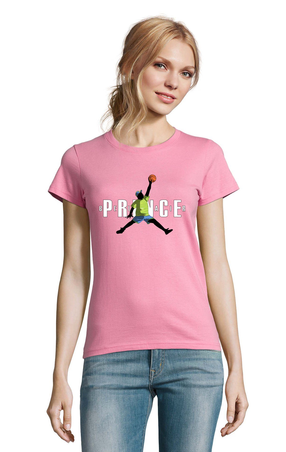Blondie & Brownie T-Shirt Damen Fresh Prince Bel Air Basketball Rosa