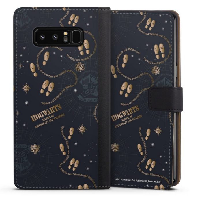 DeinDesign Handyhülle Harry Potter Karte des Rumtreibers Offizielles Lizenzprodukt Samsung Galaxy Note 8 Hülle Handy Flip Case Wallet Cover