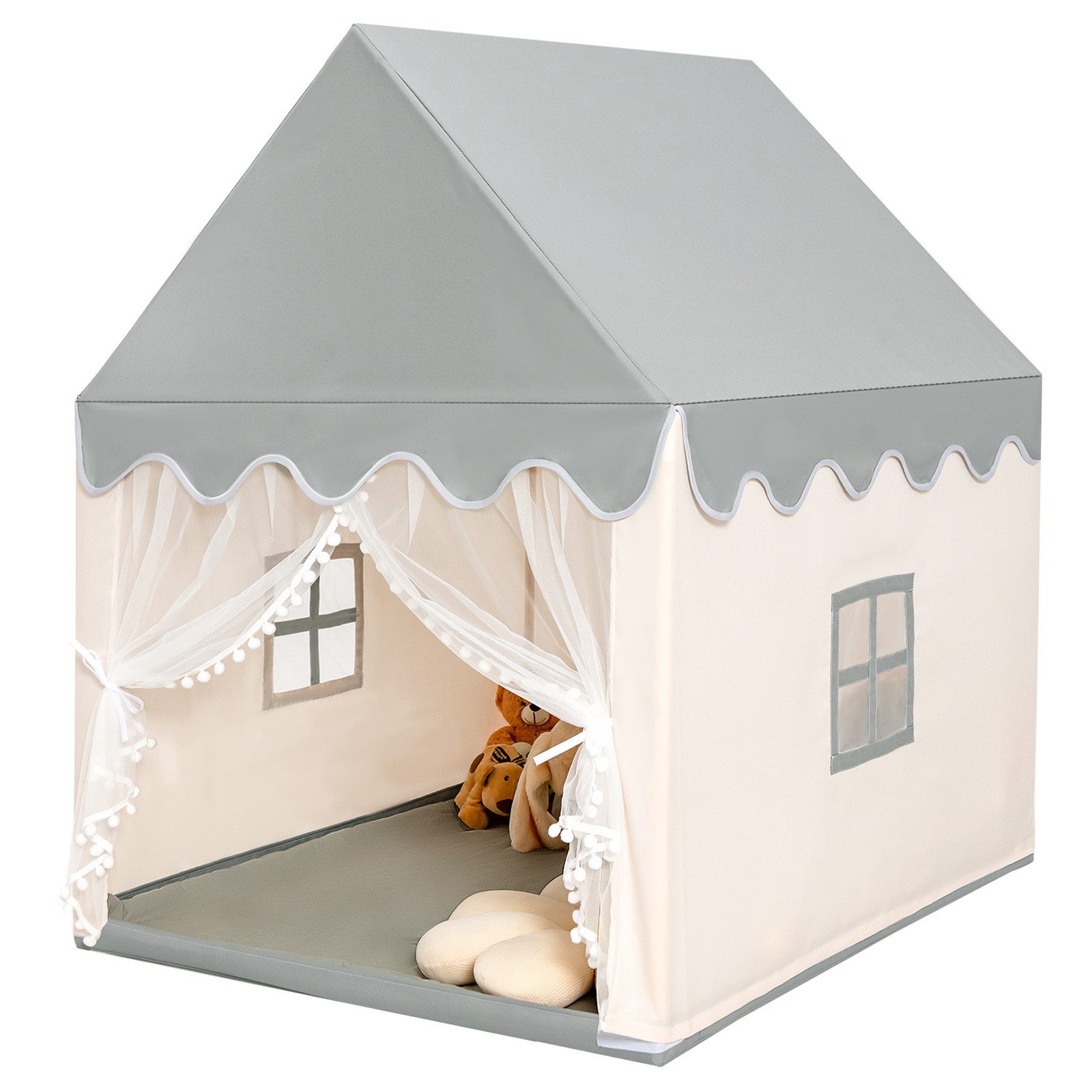 COSTWAY Spielzelt Kinder, mit Baumwolldecke, Fenster 120x105x140cm günstig online kaufen