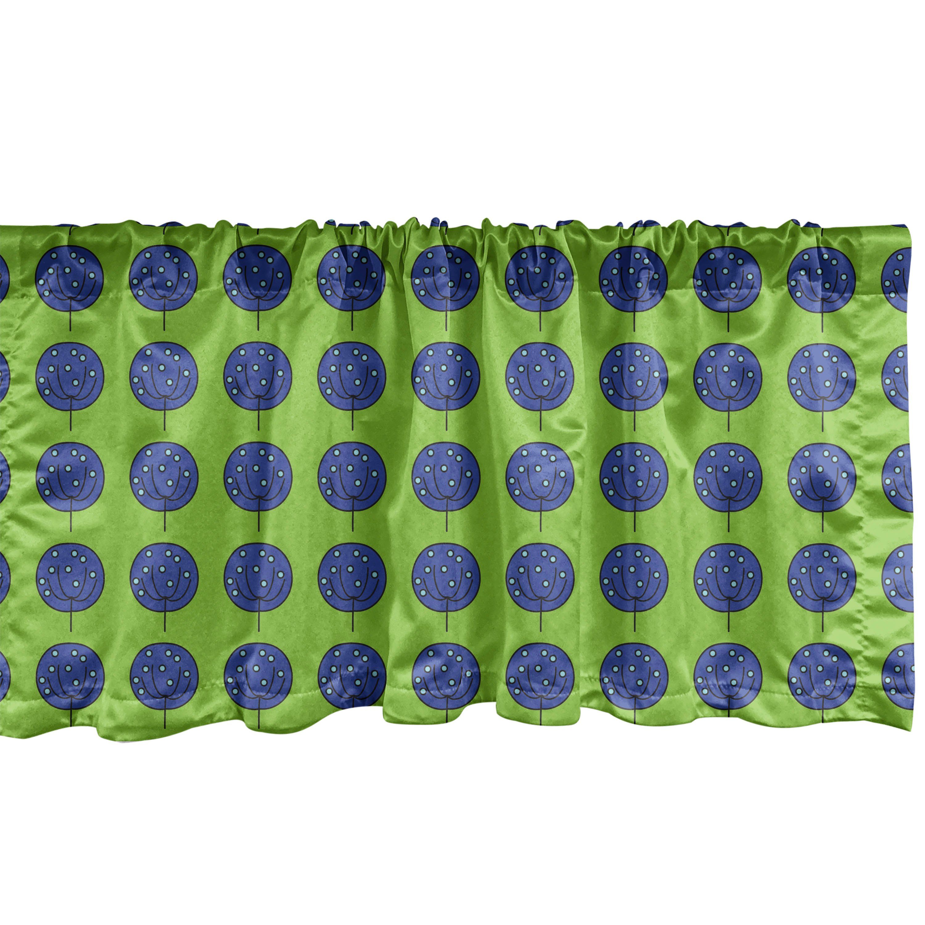 [Schnäppchenangebot] Scheibengardine Vorhang Obstbäume Simplistic Abstrakt Volant Microfaser, für Schlafzimmer Stangentasche, Abakuhaus, mit Dekor Küche