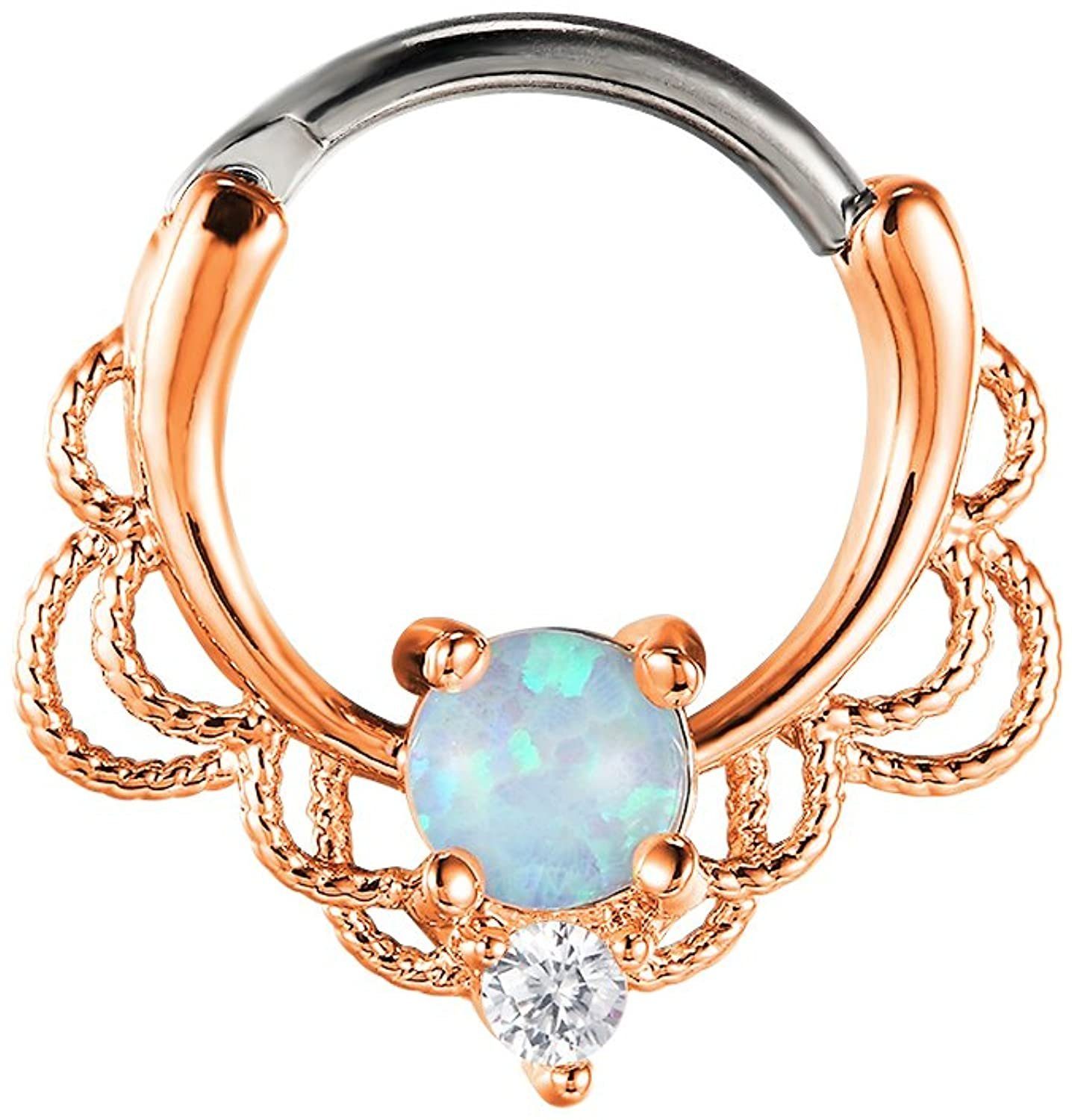 Piercing-Set Karisma Titan G23 Septum Clicker Segment Ring Nasenring