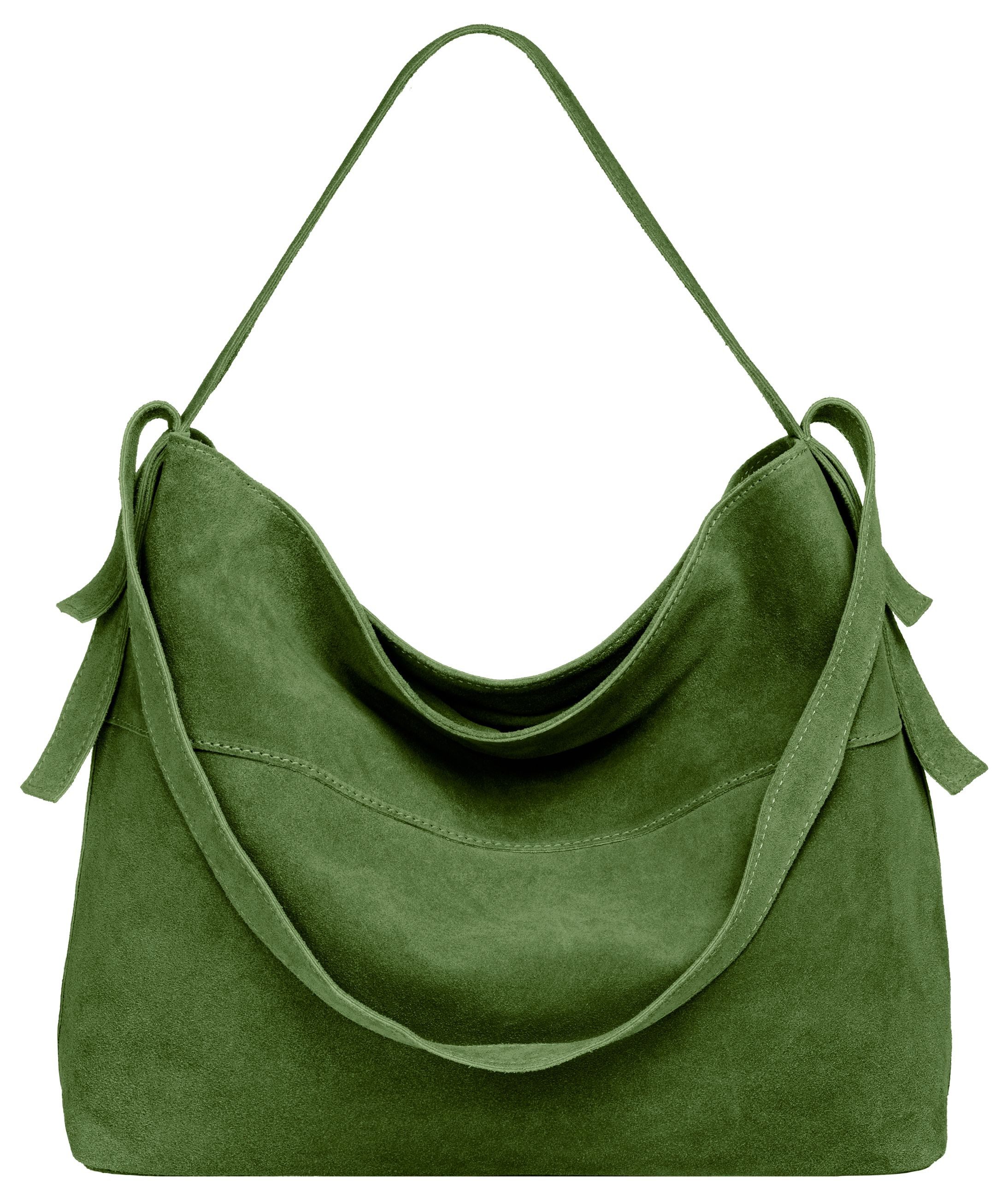 Caspar Schultertasche große Vintage Damen Leder Handtasche - PREMIUM LINE - günstig online kaufen