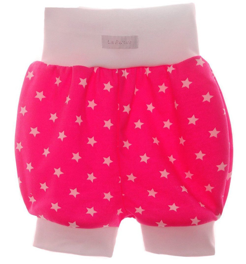 Hose & Shorts kurze Hose für Baby und Kinder Pumpshorts in Pink mit Sternchen