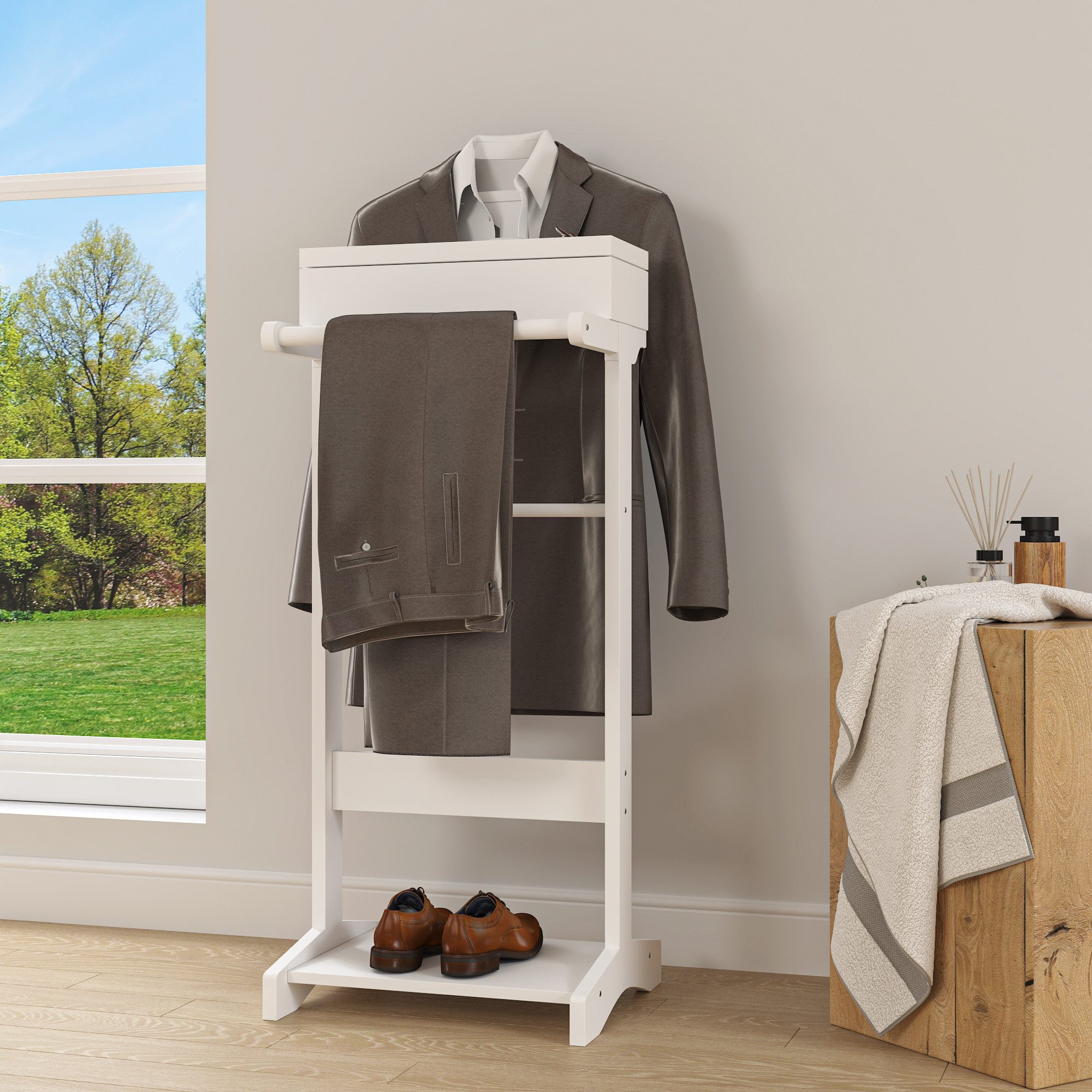 REDOM Kleiderständer mit Aufbewahrungs, (für Schlafzimmer & Büro)