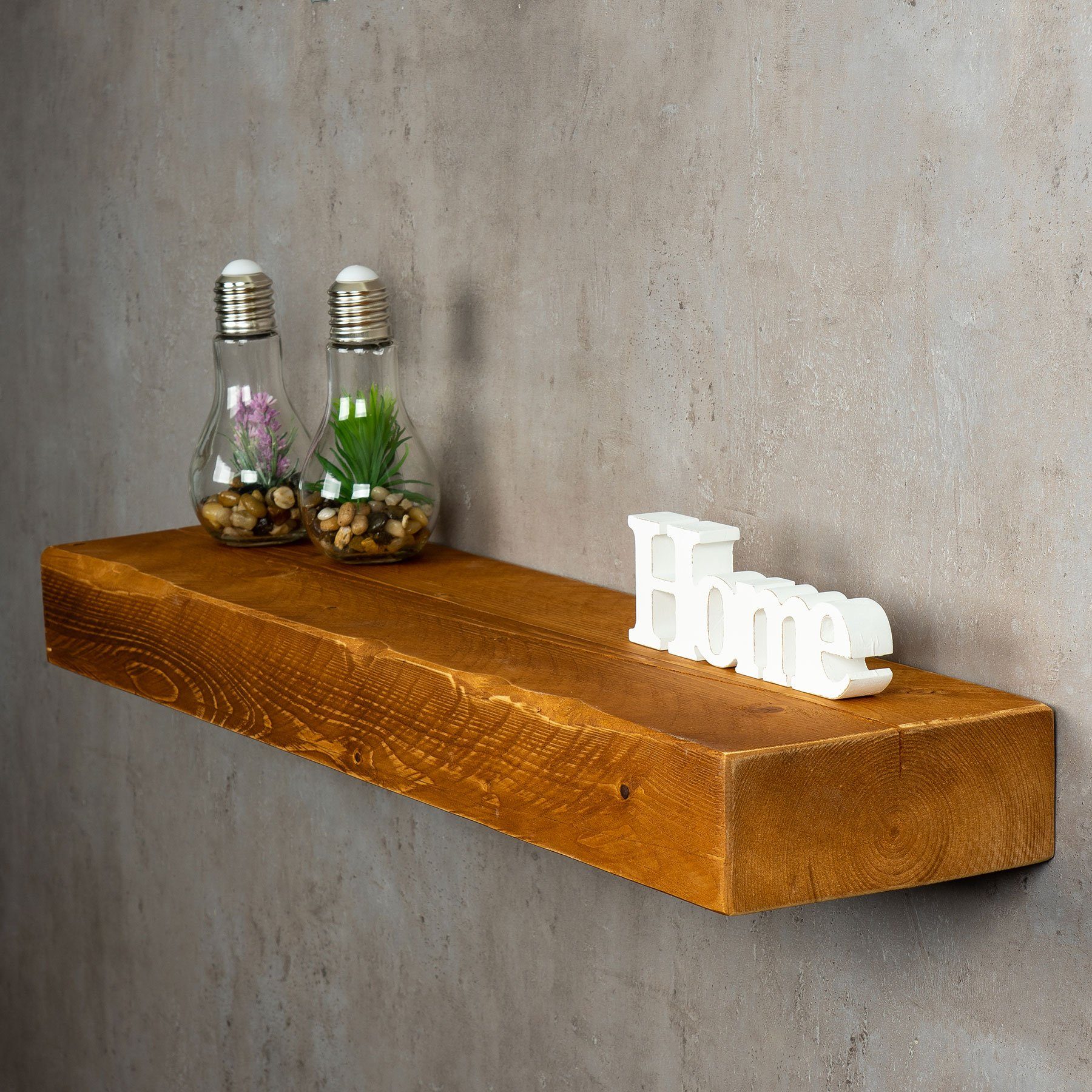 Levandeo® Wandregal, levandeo Wandregal Holz Massiv günstig online kaufen
