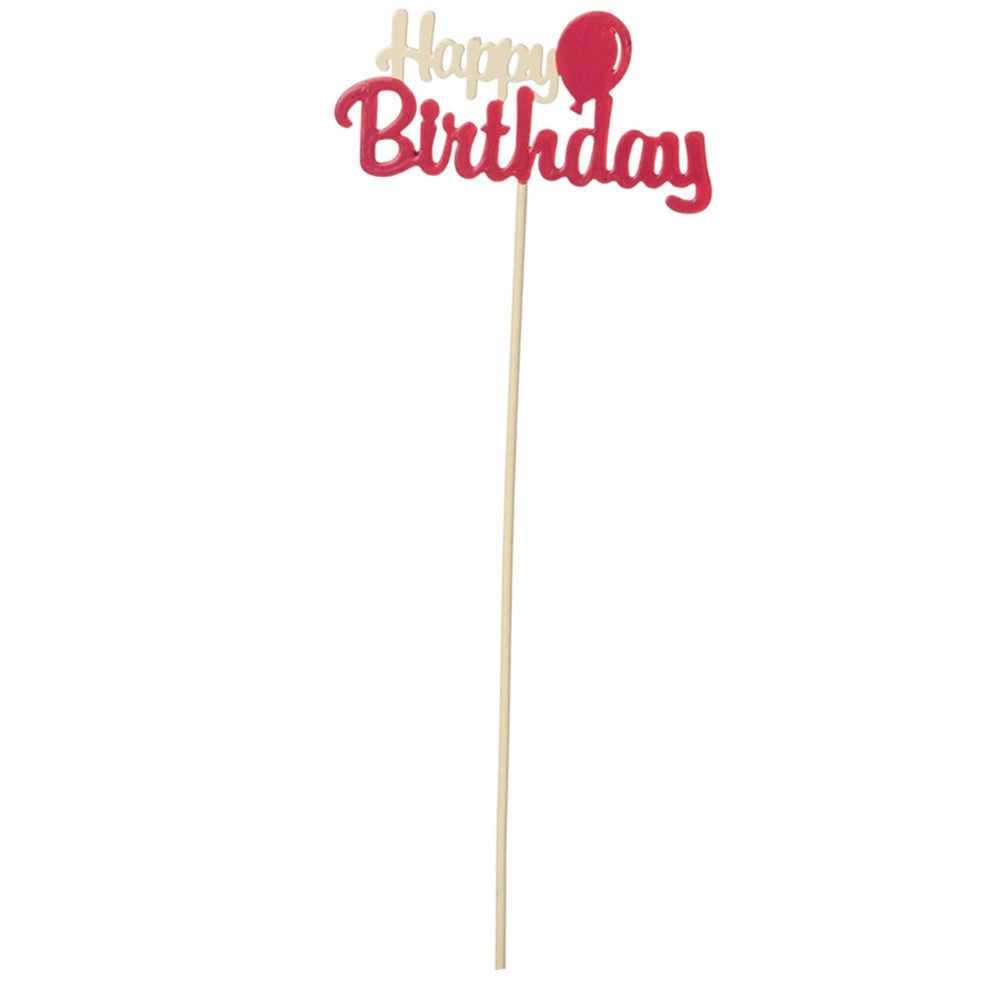 Mel-O-Design Gartenstecker Blumenstecker Geschenkstecker "Happy Birthday" oder "Herzlichen Dank" (aus Metall, L: ca. 28 cm) Kleines Geschenk für Geburtstag, Muttertag oder als Dankeschön