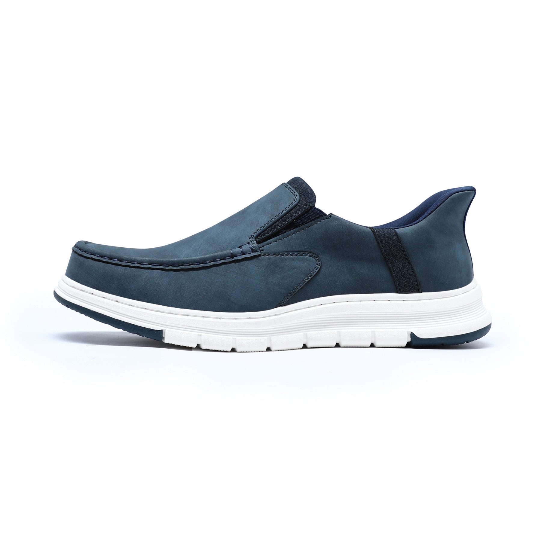Allthemen Loafer Herren Loafer mit kontrastfarbenen Besätzen Bequeme Freizeitschuhe