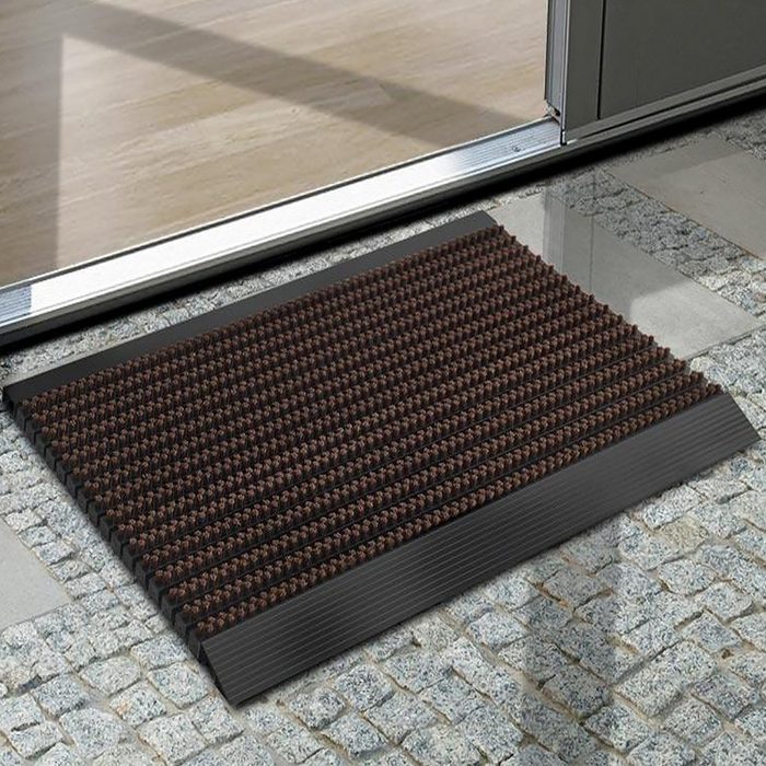 Fußmatte Power Brush Braun 3 Größen Eingangsmatte Schmutzfangmatte Floordirekt rechteckig Höhe: 23 mm