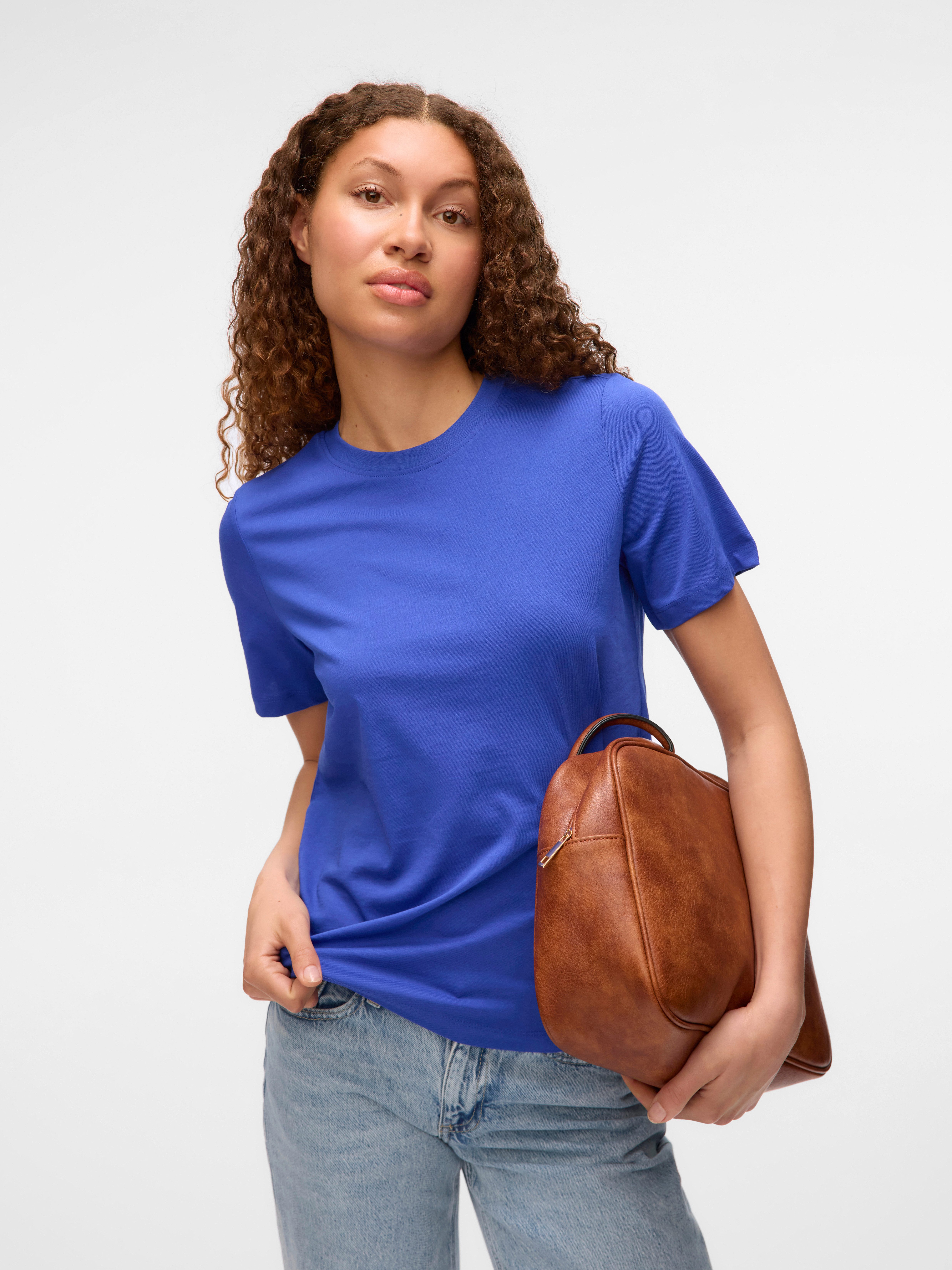 Vero Moda Kurzarmshirt VMPAULINA SS T-SHIRT GA JRS NOOS Baumwolle, regular günstig online kaufen