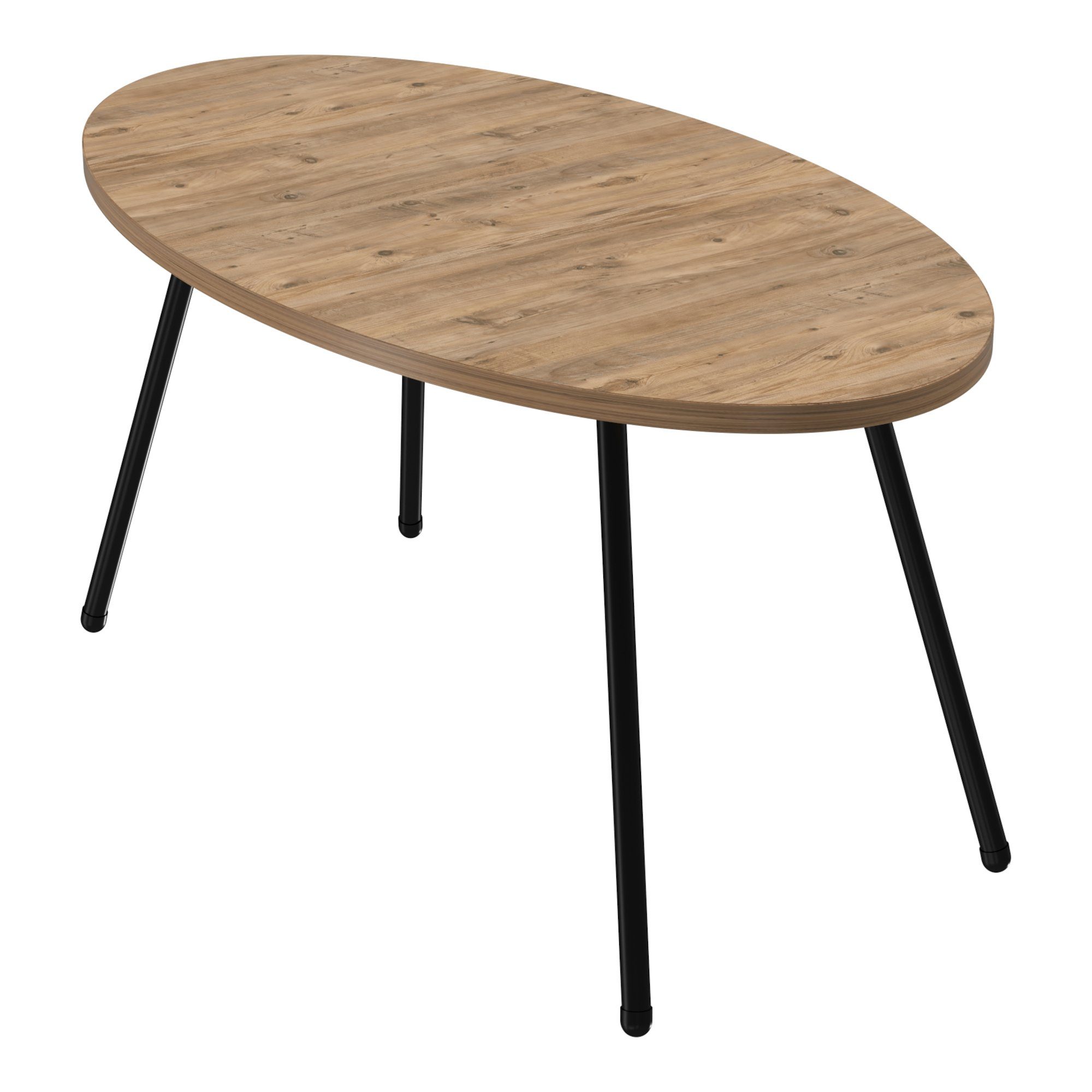 en.casa Couchtisch, »Skærbæk« Sofatisch oval 43 x 90 x 50 cm Holzfarben günstig online kaufen
