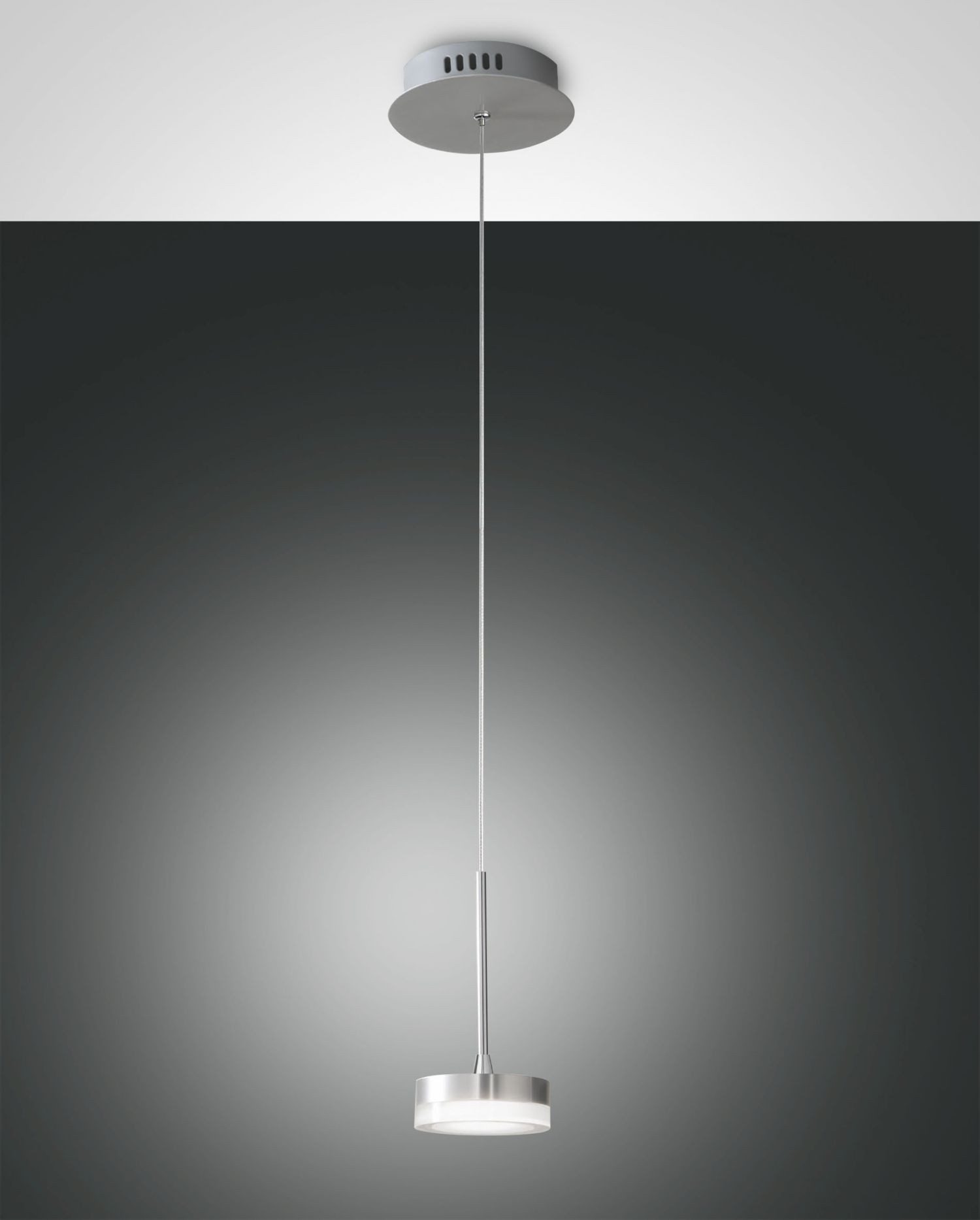 Licht-Erlebnisse Pendelleuchte BONU, LED fest integriert, Warmweiß, LED Metall H: max. 200 cm D: 10 cm Aluminium gebürstet rund 3000 K